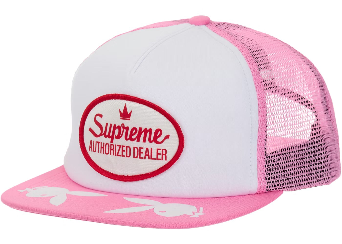 Size OS Supreme Playboy Trucker Hat “Pink” Brand New