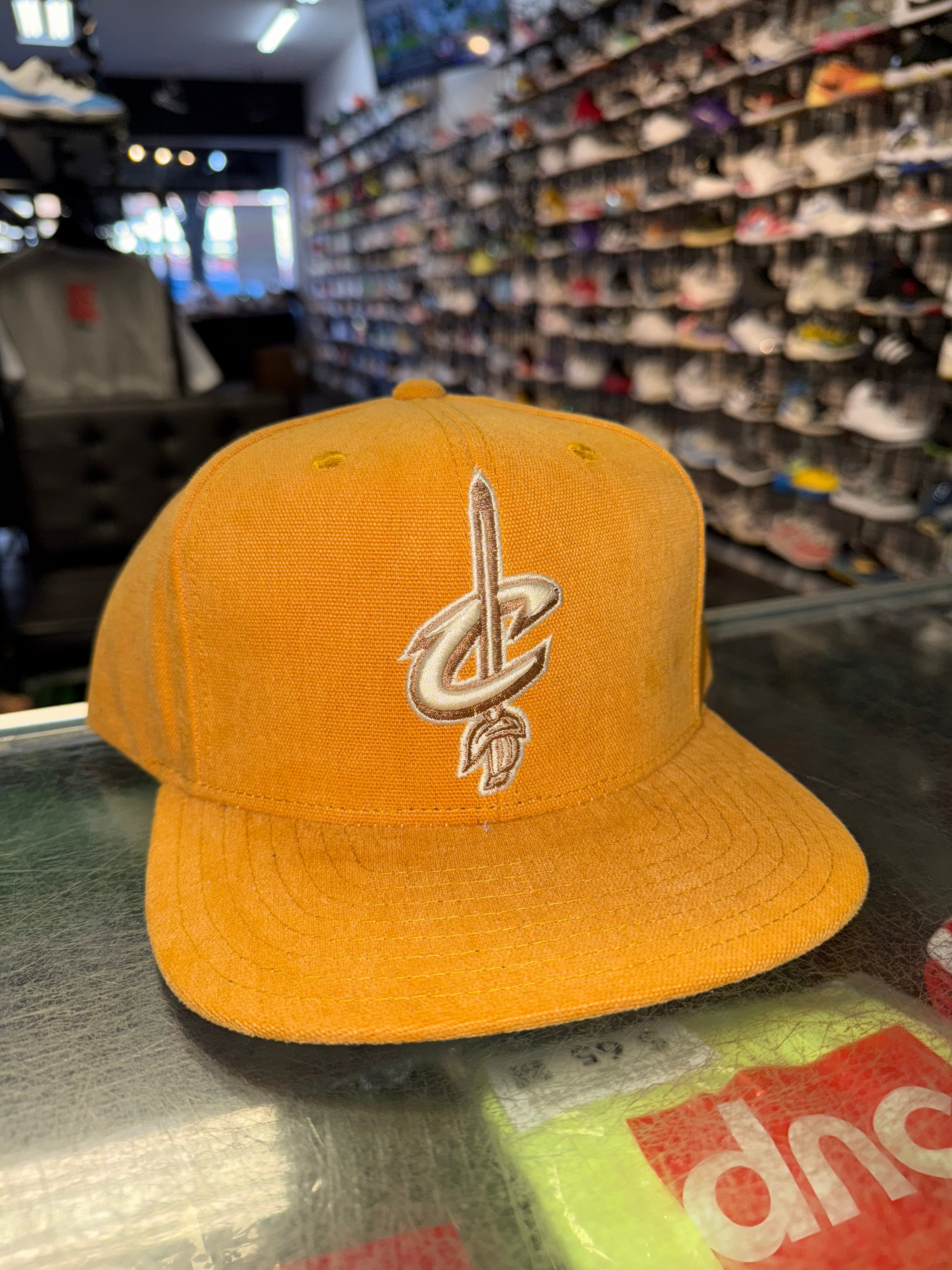 Size OS Adidas NBA SnapBack Hat “Cavaliers Wheat” Brand New