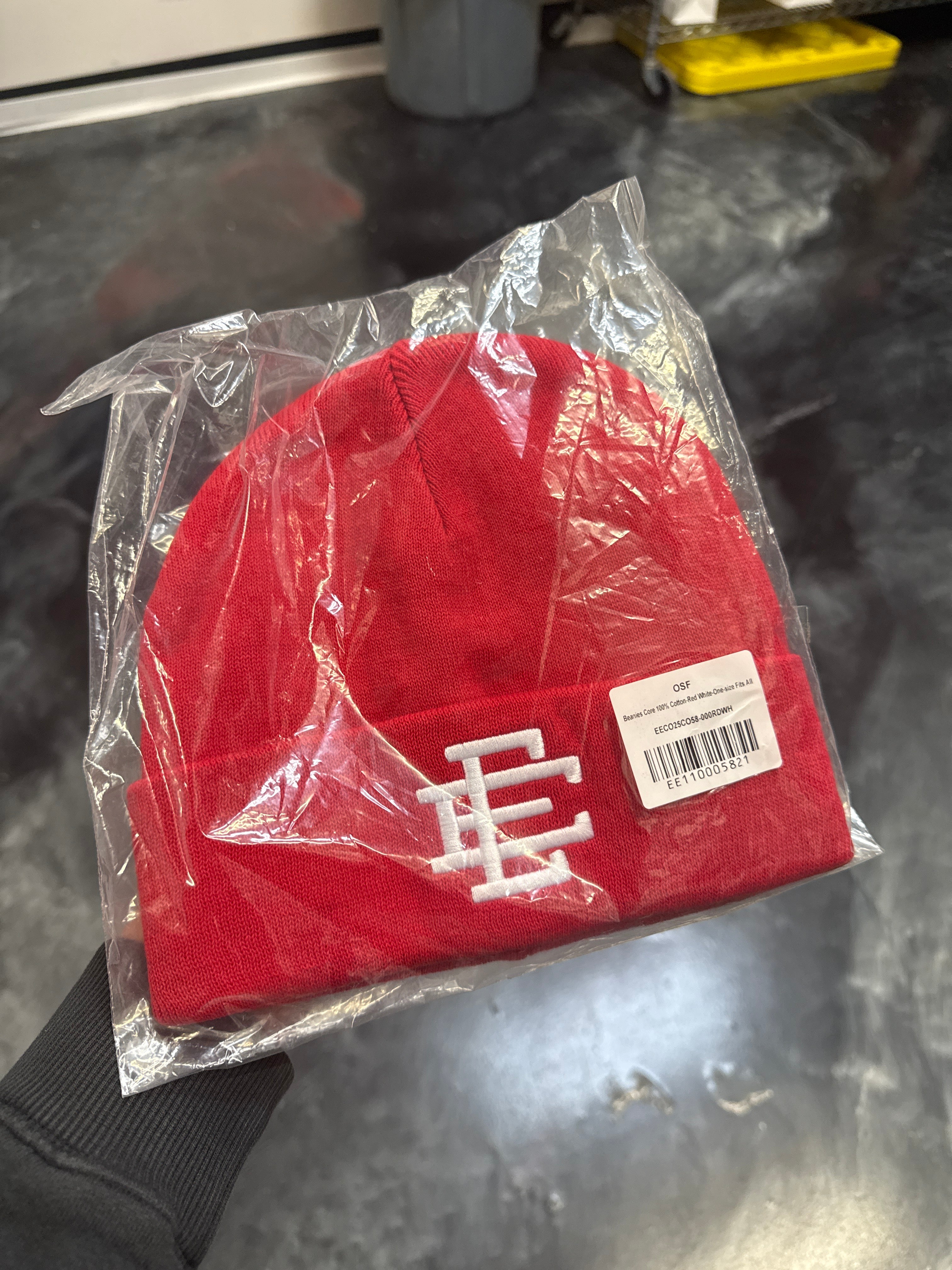 Size OS Eric Emanuel EE Beanie “Red” Brand New