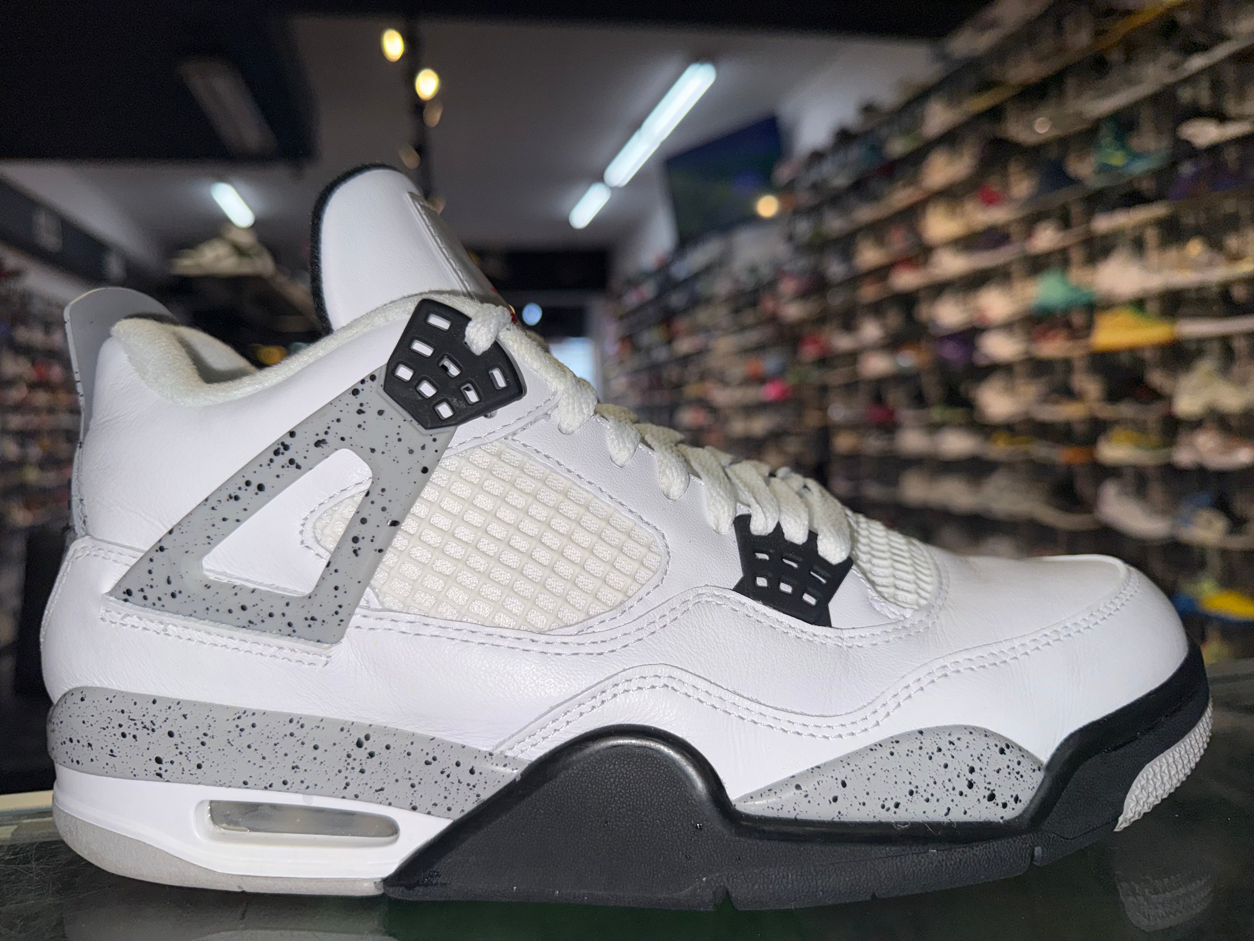 Size 9 Air Jordan 4 "White Cement" 2016