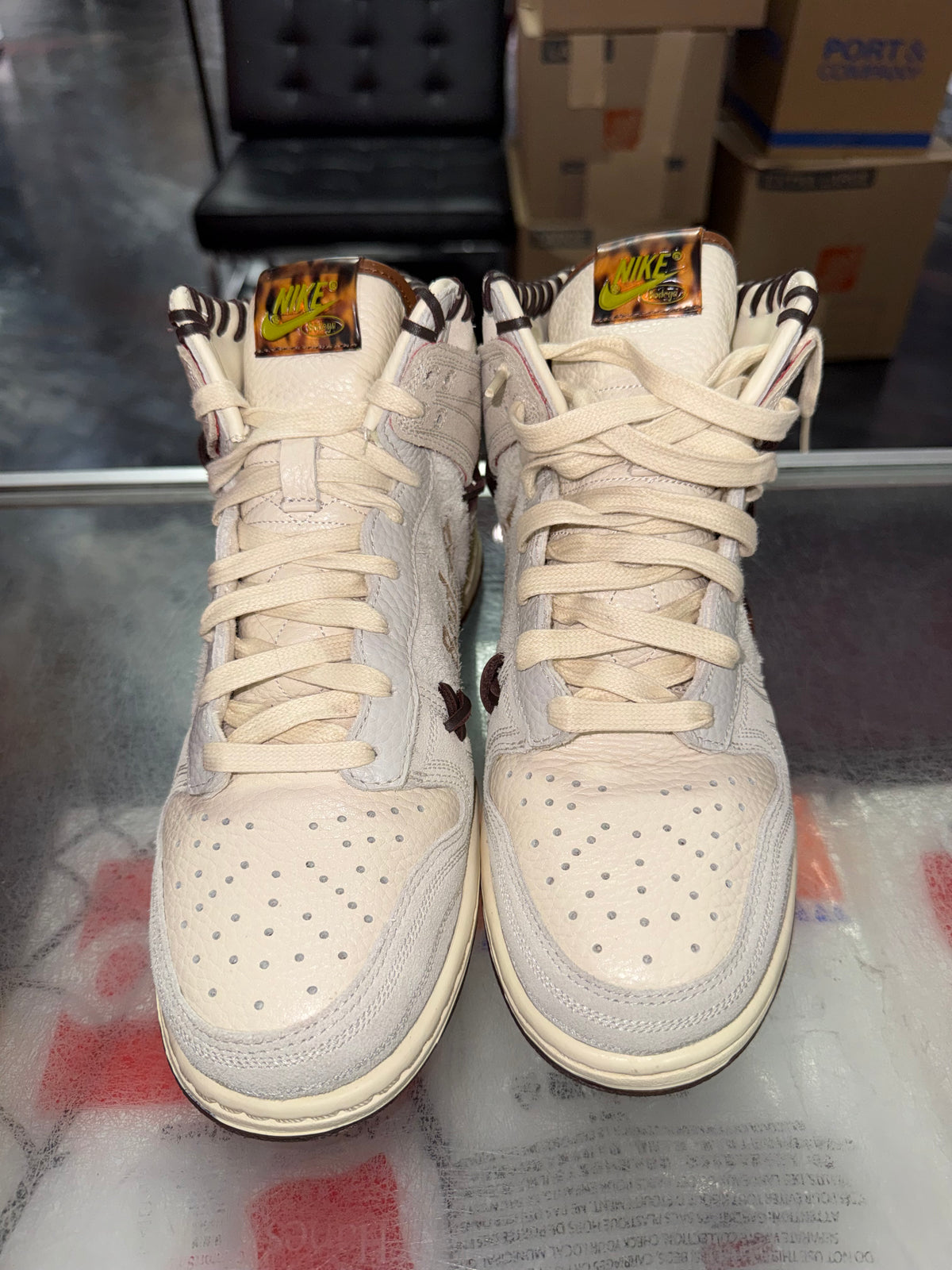 Nike Dunk High Bodega Sail Multi sneaker, pre-owned, size 8 – view 5