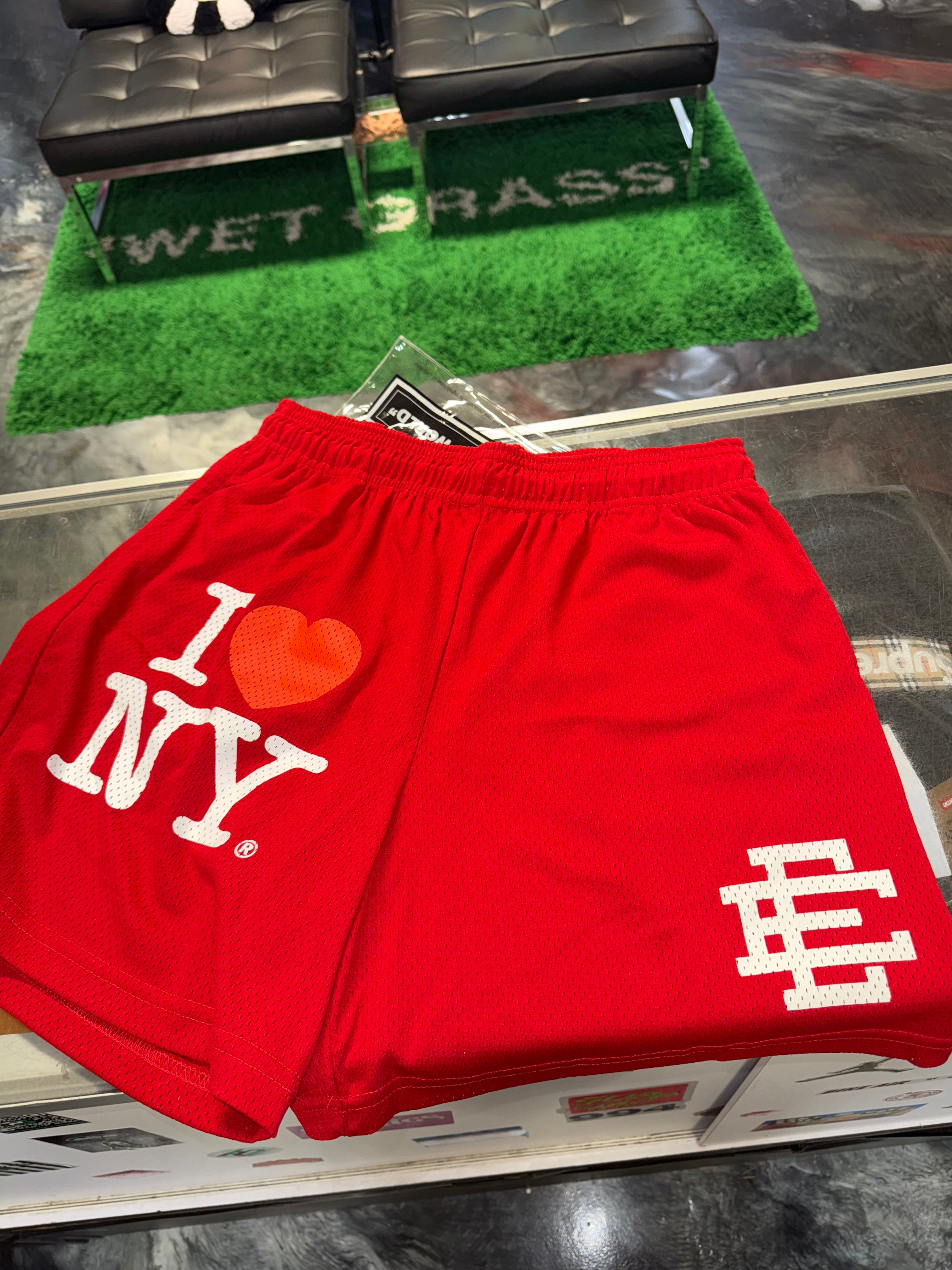 Size XL Eric Emanuel I Love NY EE Shorts “Red” Brand New