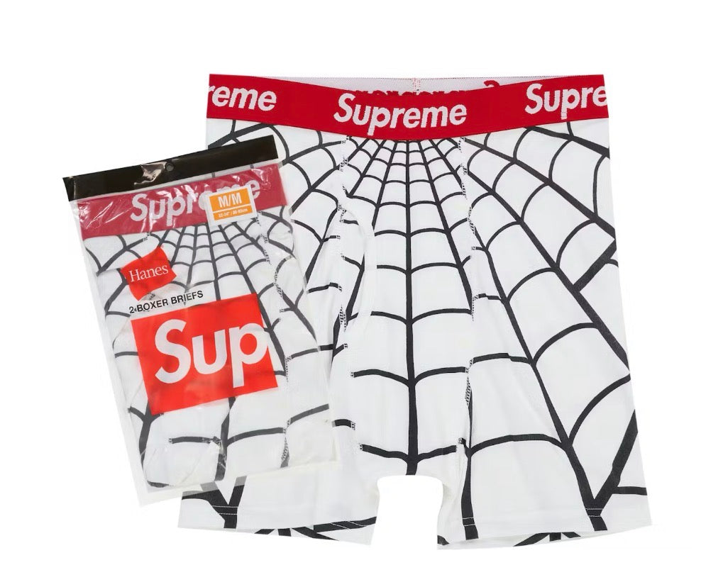 Size XL Supreme Hanes Spider-Man Boxer Briefs 2-Pack “White” Brand