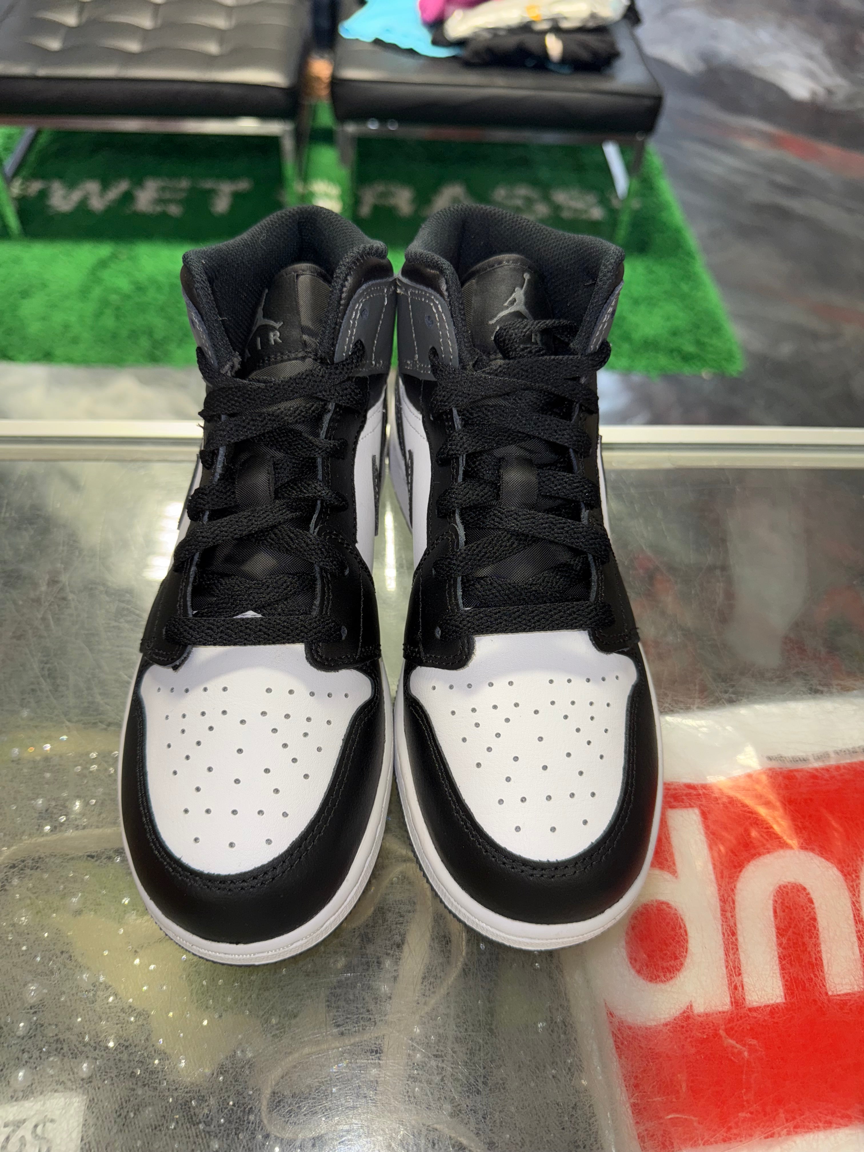 Size 6.5y Air Jordan 1 Mid "Iron Grey" Brand New