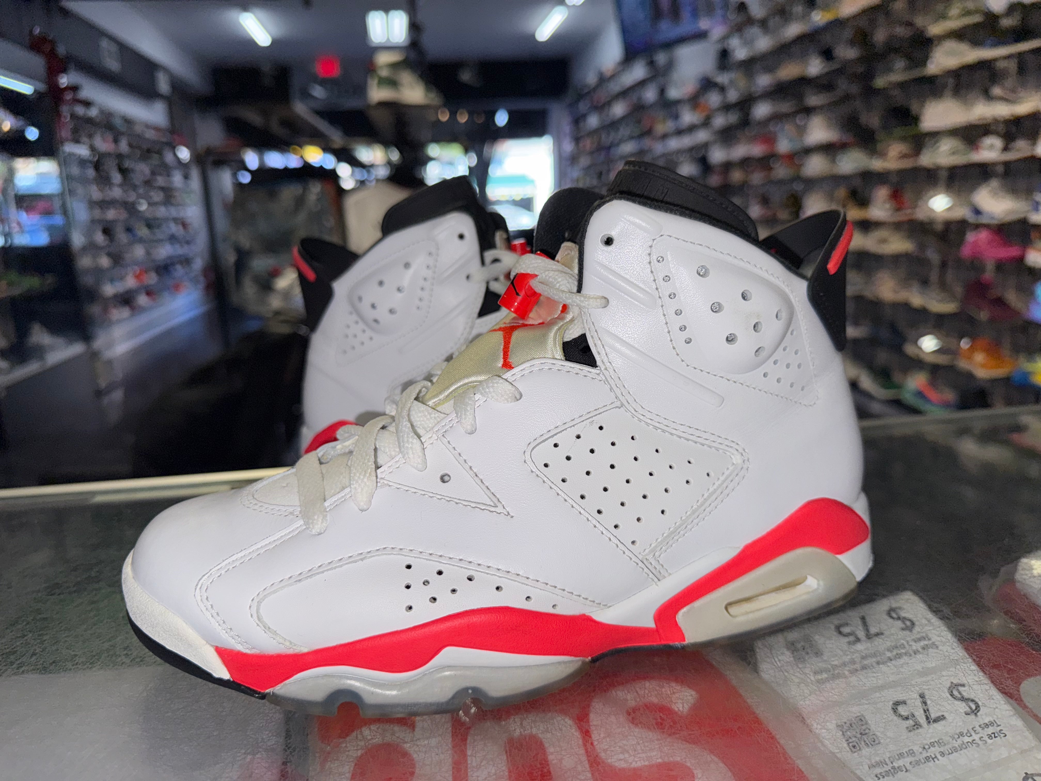 Size 8 Air Jordan 6 "White Infrared"