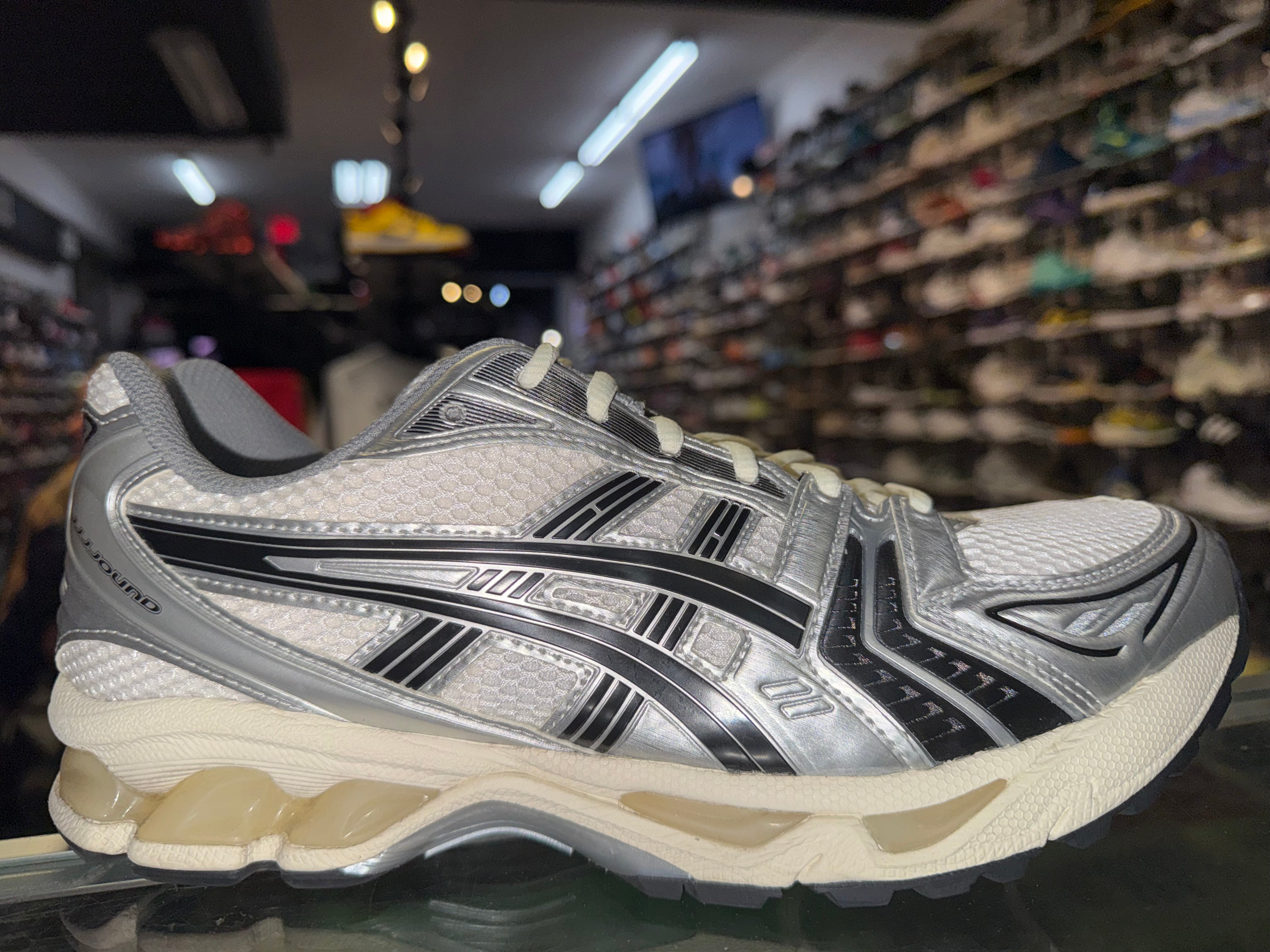 Size 9 Asics Gel-Kayano 14 JJJJound "Silver Black"