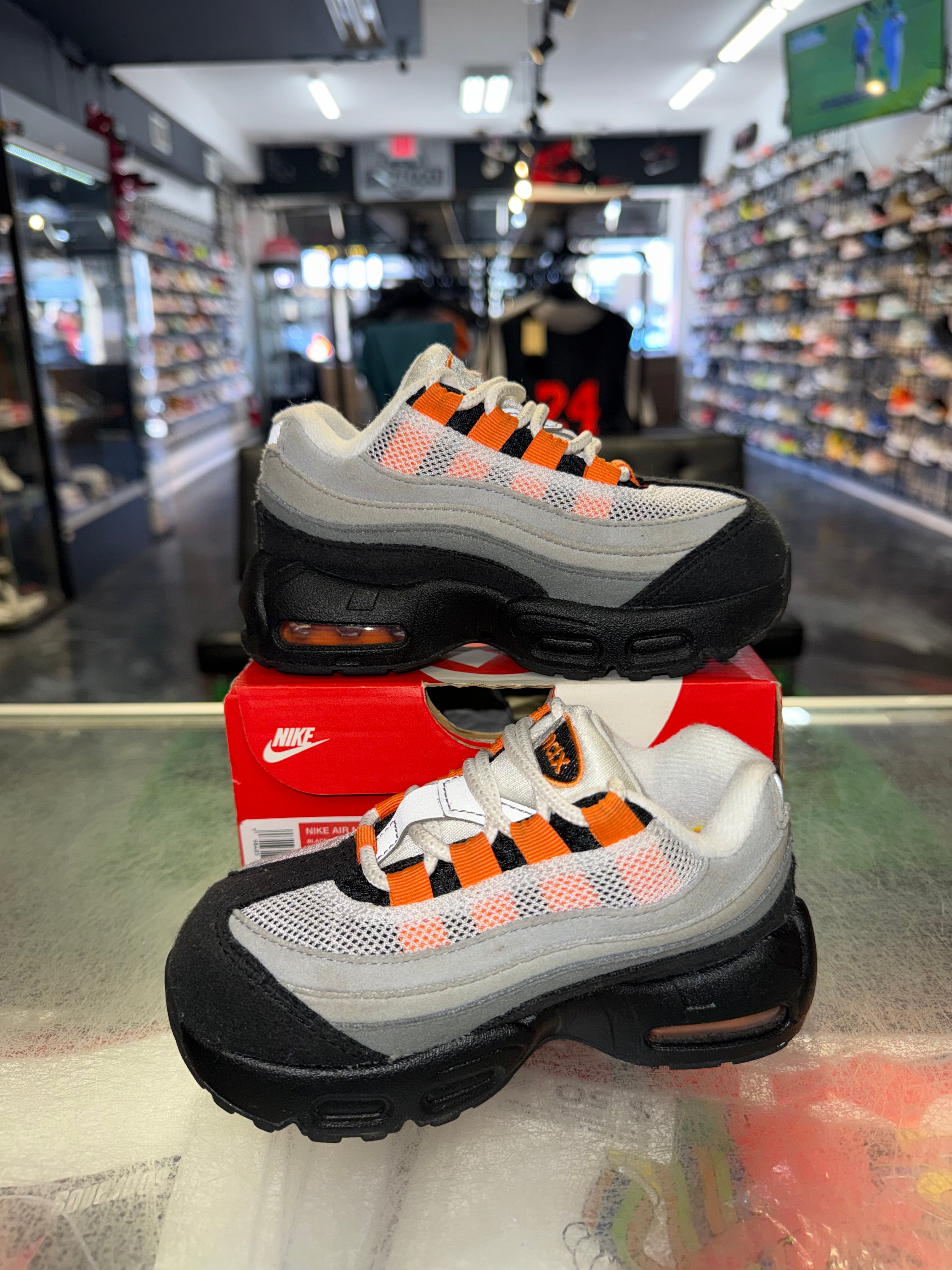 Size 9c Air Max 95 “Bright Mandarin” (TD)