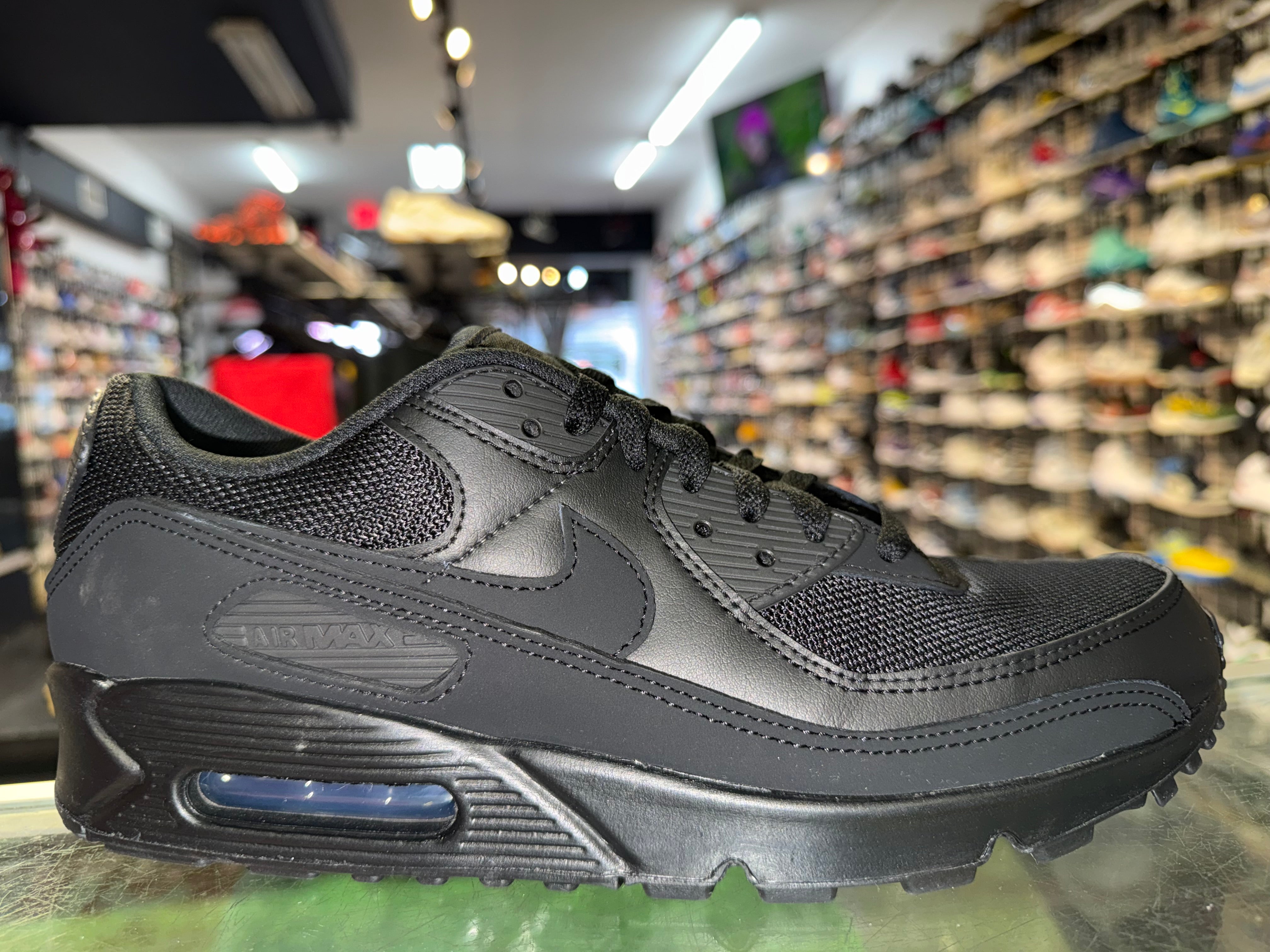 Size 9.5 Air Max 90 "Recraft Triple Black"
