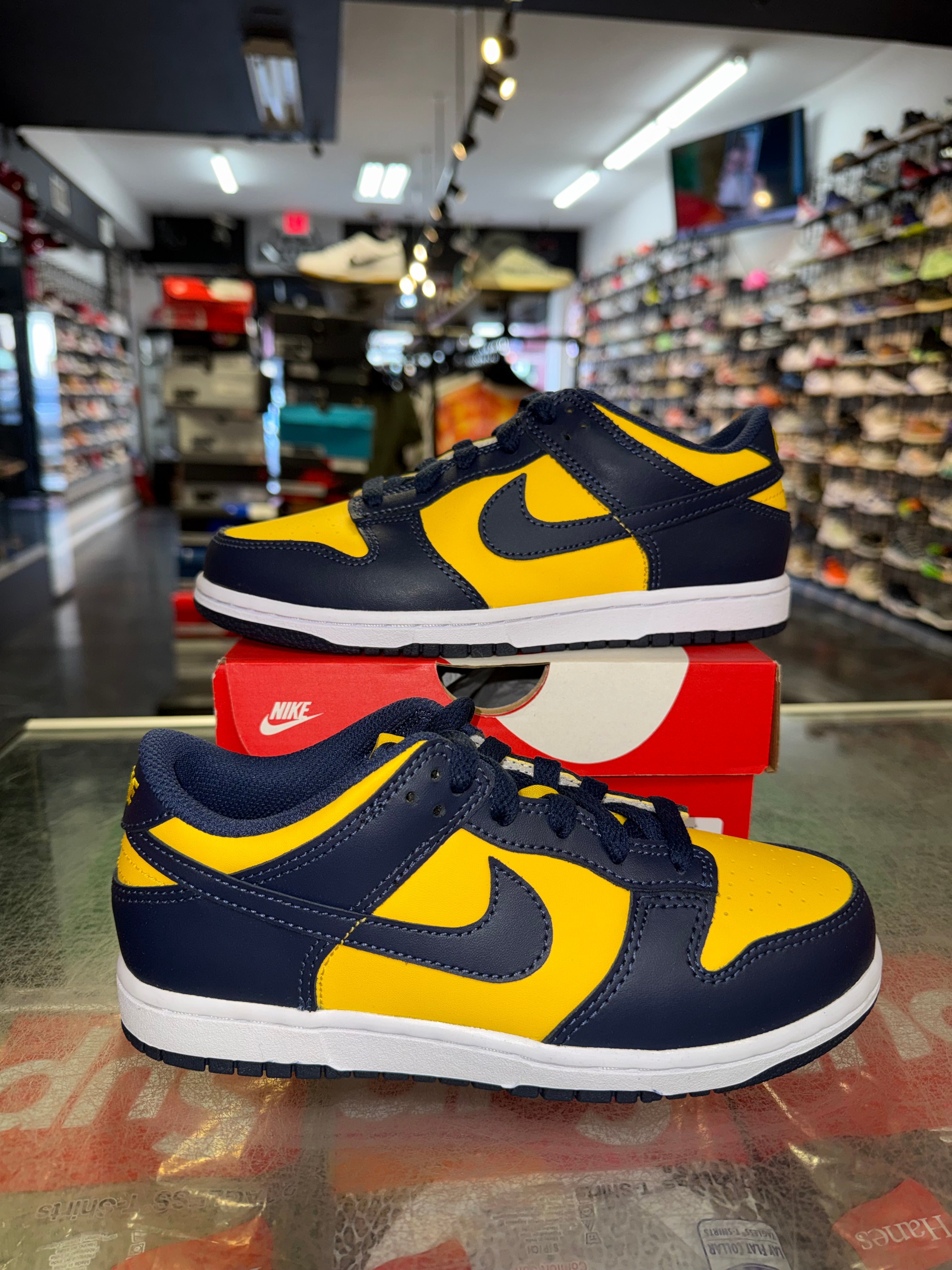Size 3y Dunk Low “Michigan” Brand New (PS)