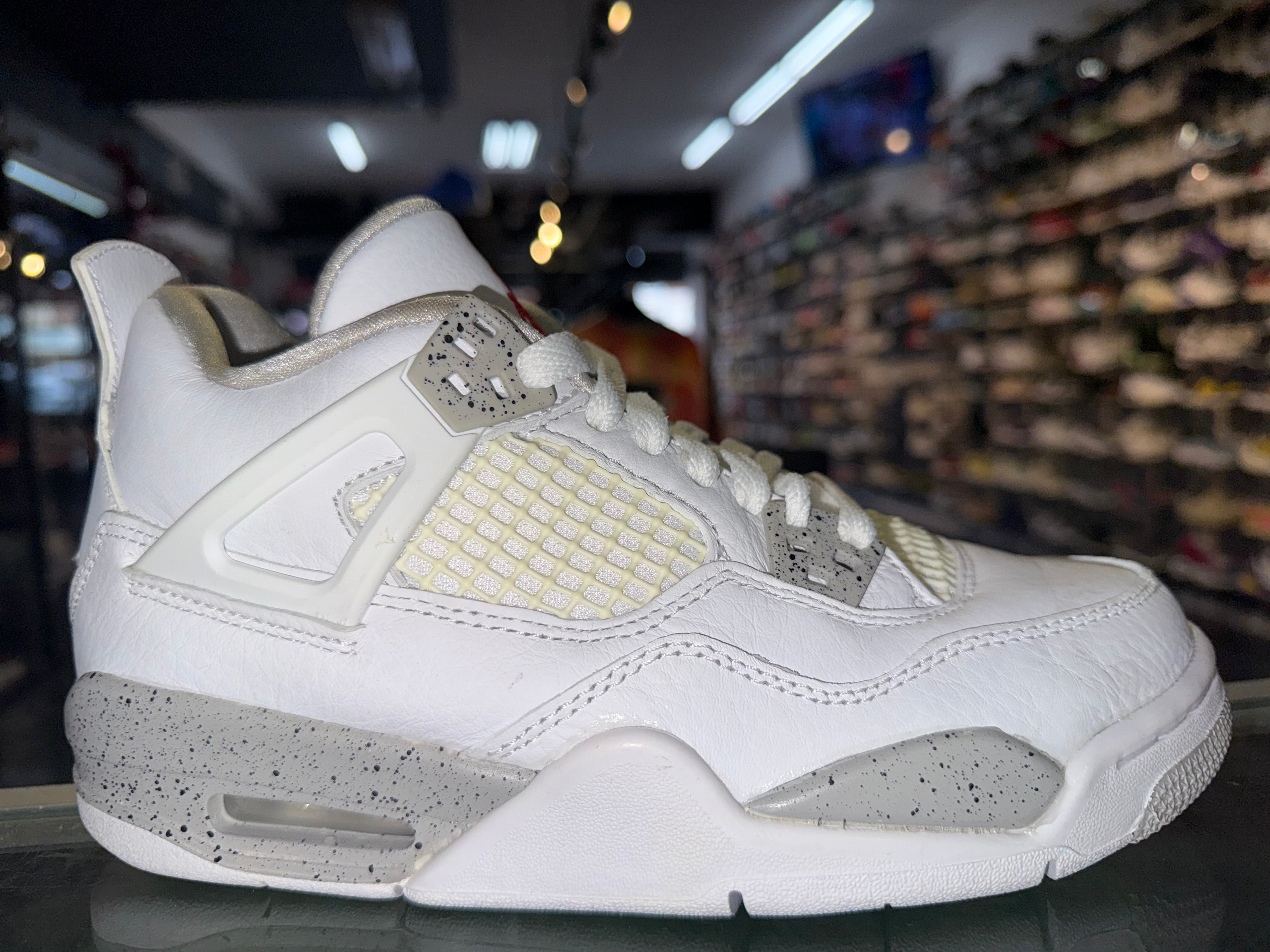 Size 4y Air Jordan 4 "White Oreo"