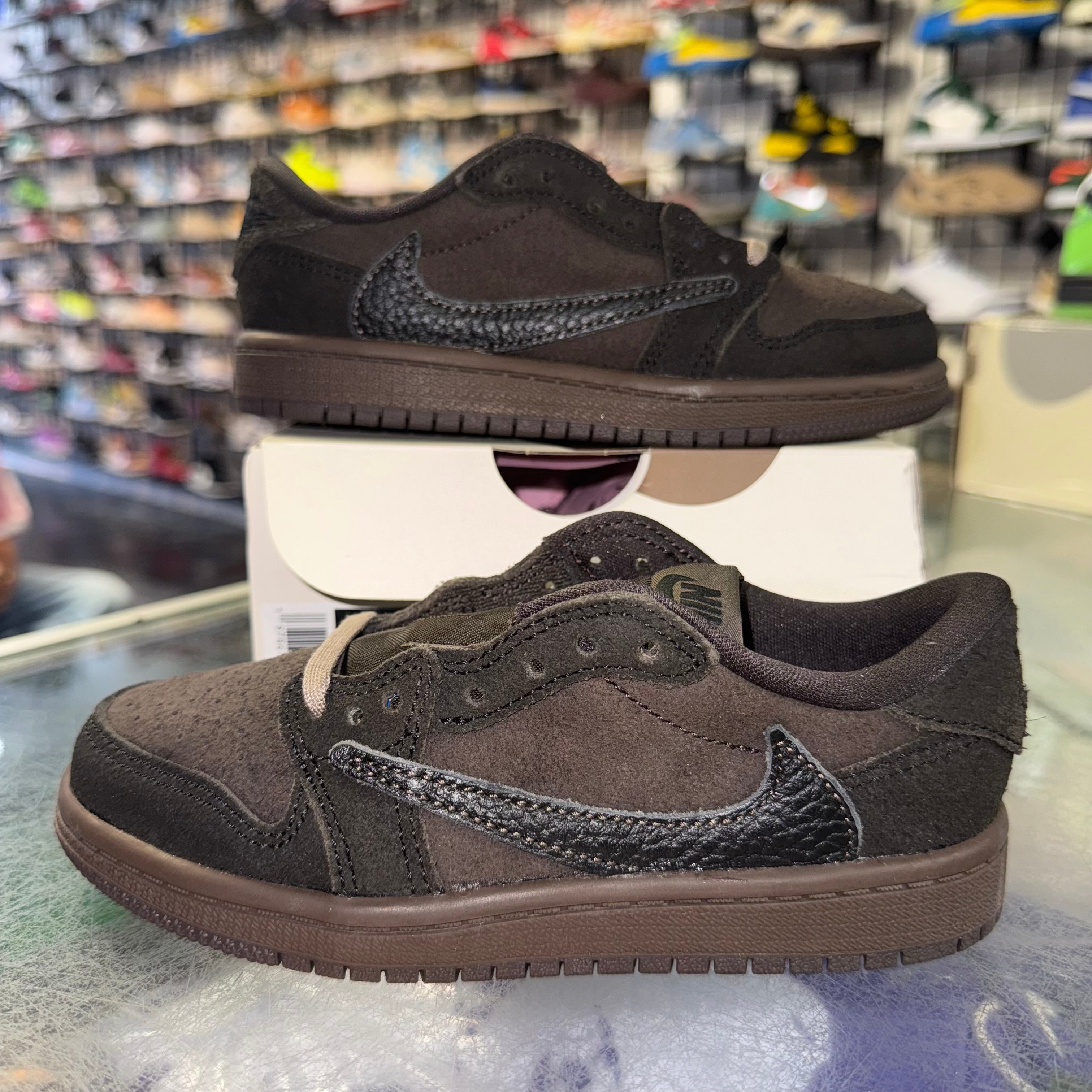 Size 12c Air Jordan 1 Low Travis Scott "Velvet Brown" (TD) Brand New