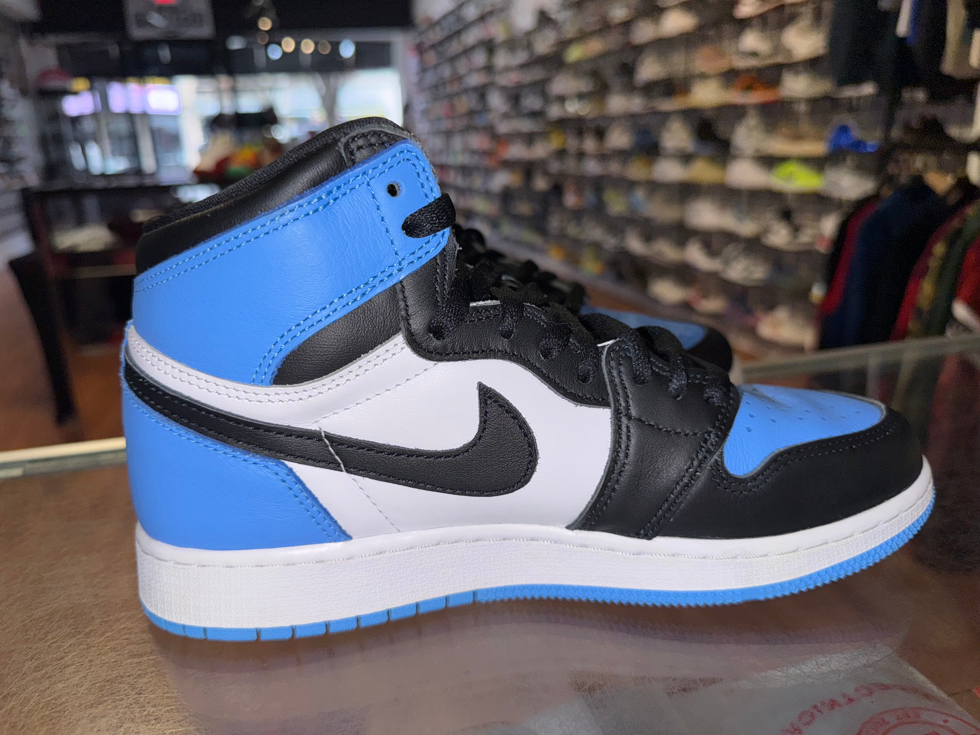 Size 7y Air Jordan 1 "UNC Toe"