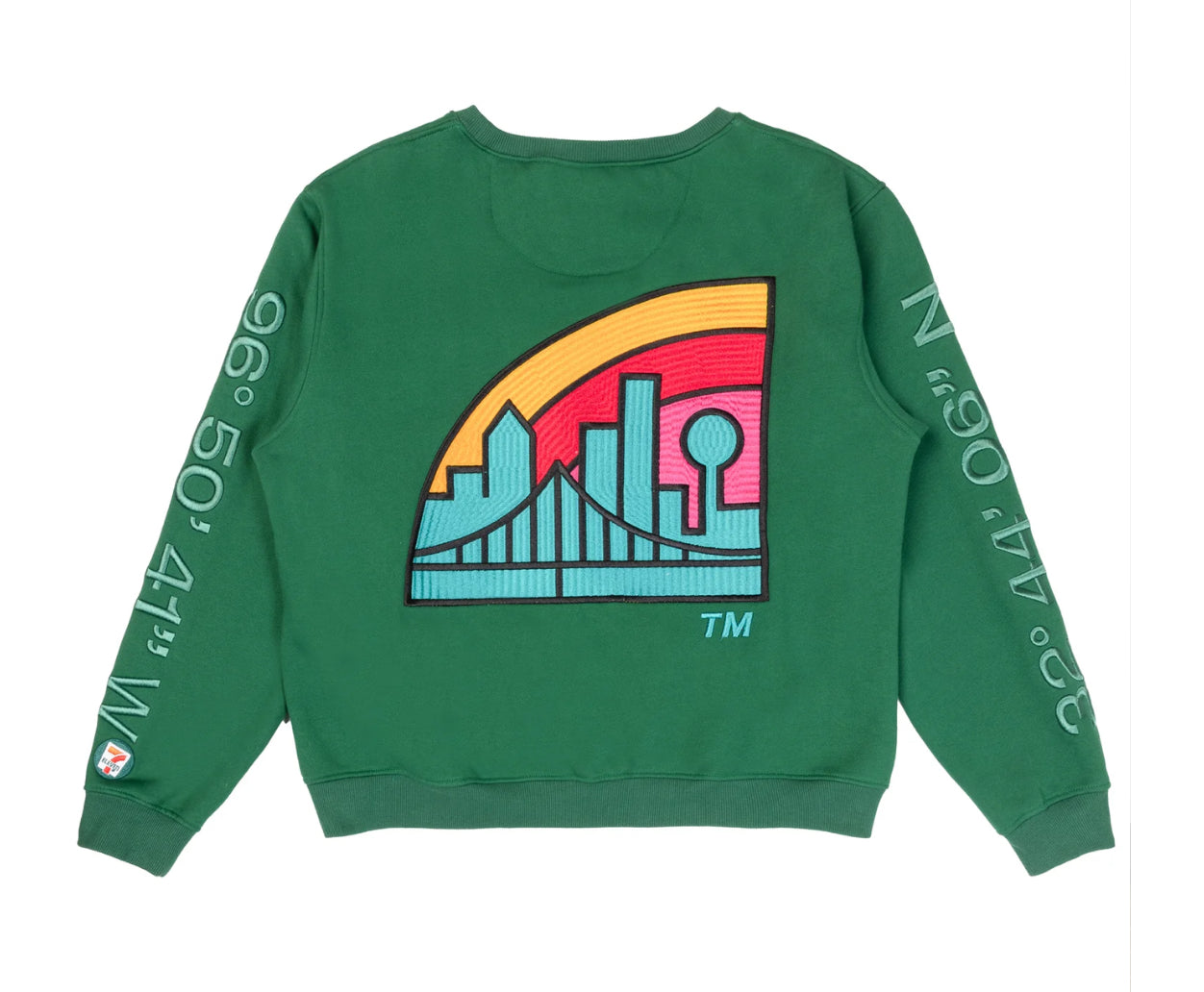 Size L By Way of Dallas x 7-11 Crewneck “Green” Brand New