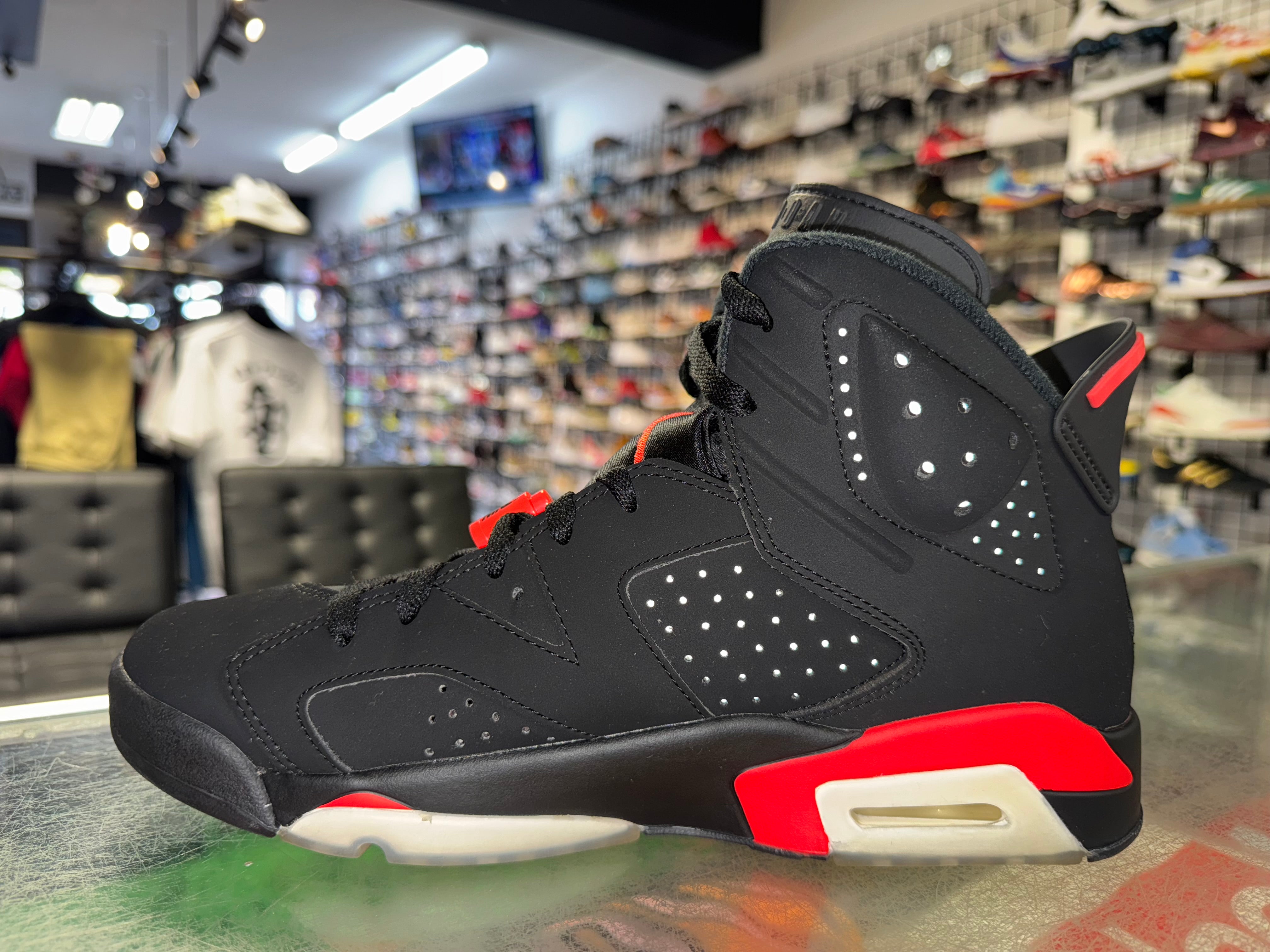 Size 9.5 Air Jordan 6 "Black Infrared"