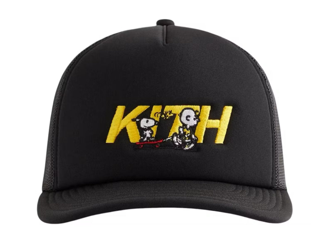 Size OS Kith x Peanuts Trucker Hat “Black” Brand New