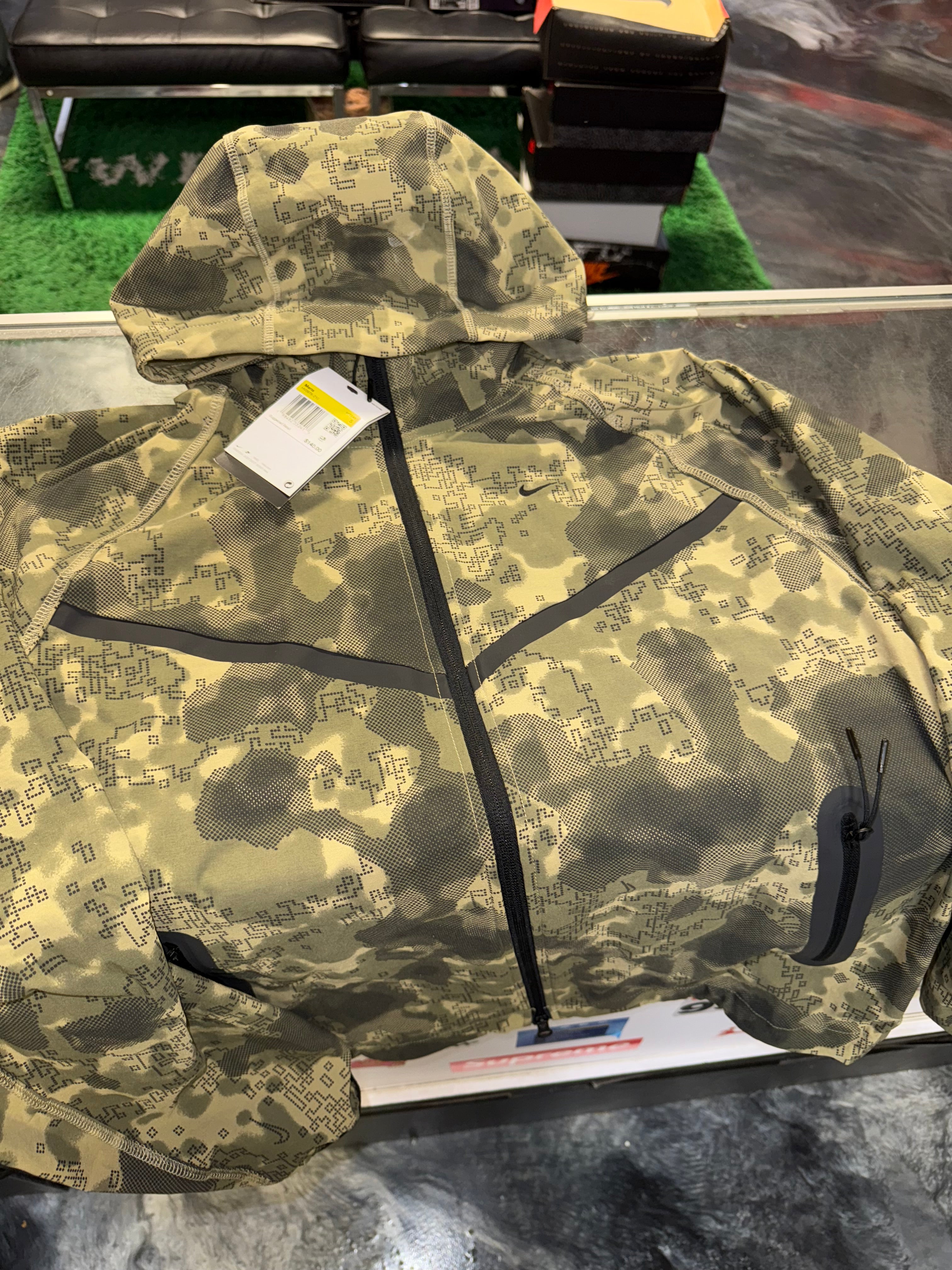 Size S (Fits M) Nike Tech Windrunner “Digi Camo” Brand New