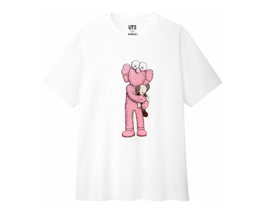Size L Kaws x Uniqlo Hug Tee “White” Brand New