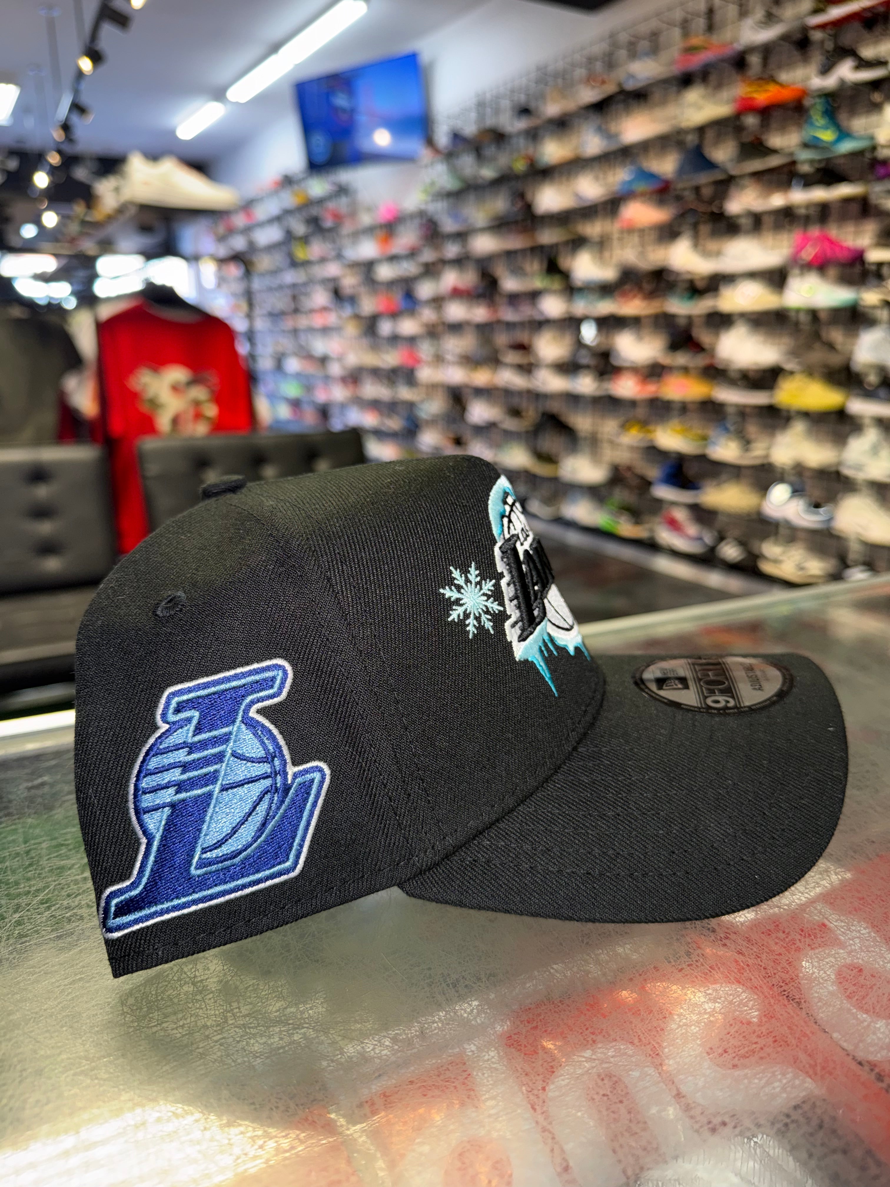 Size OS New Era A-Frame SnapBack Hat “Icy Lakers” Brand New