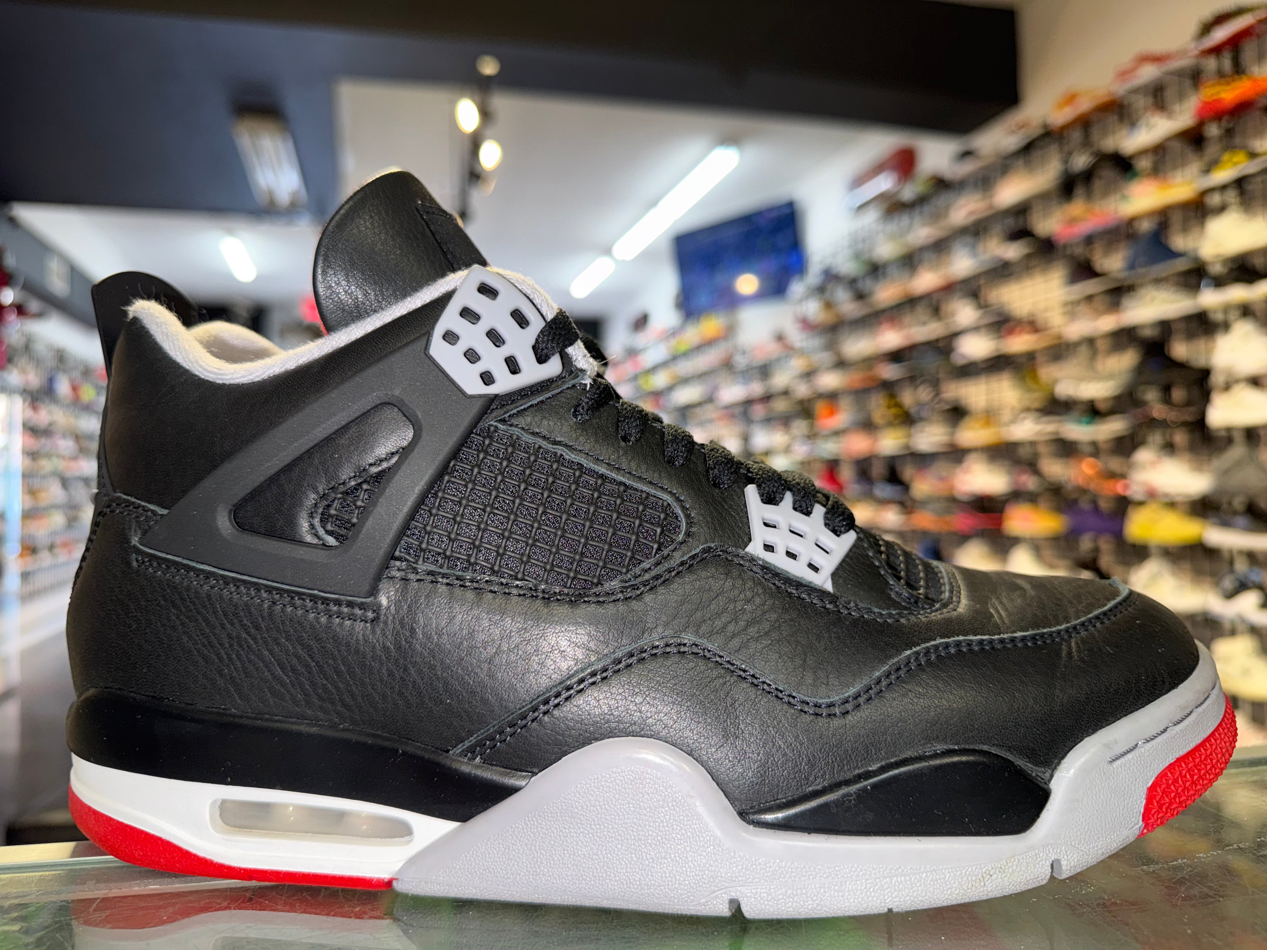 Size 10.5 Air Jordan 4 "Bred Reimagined"