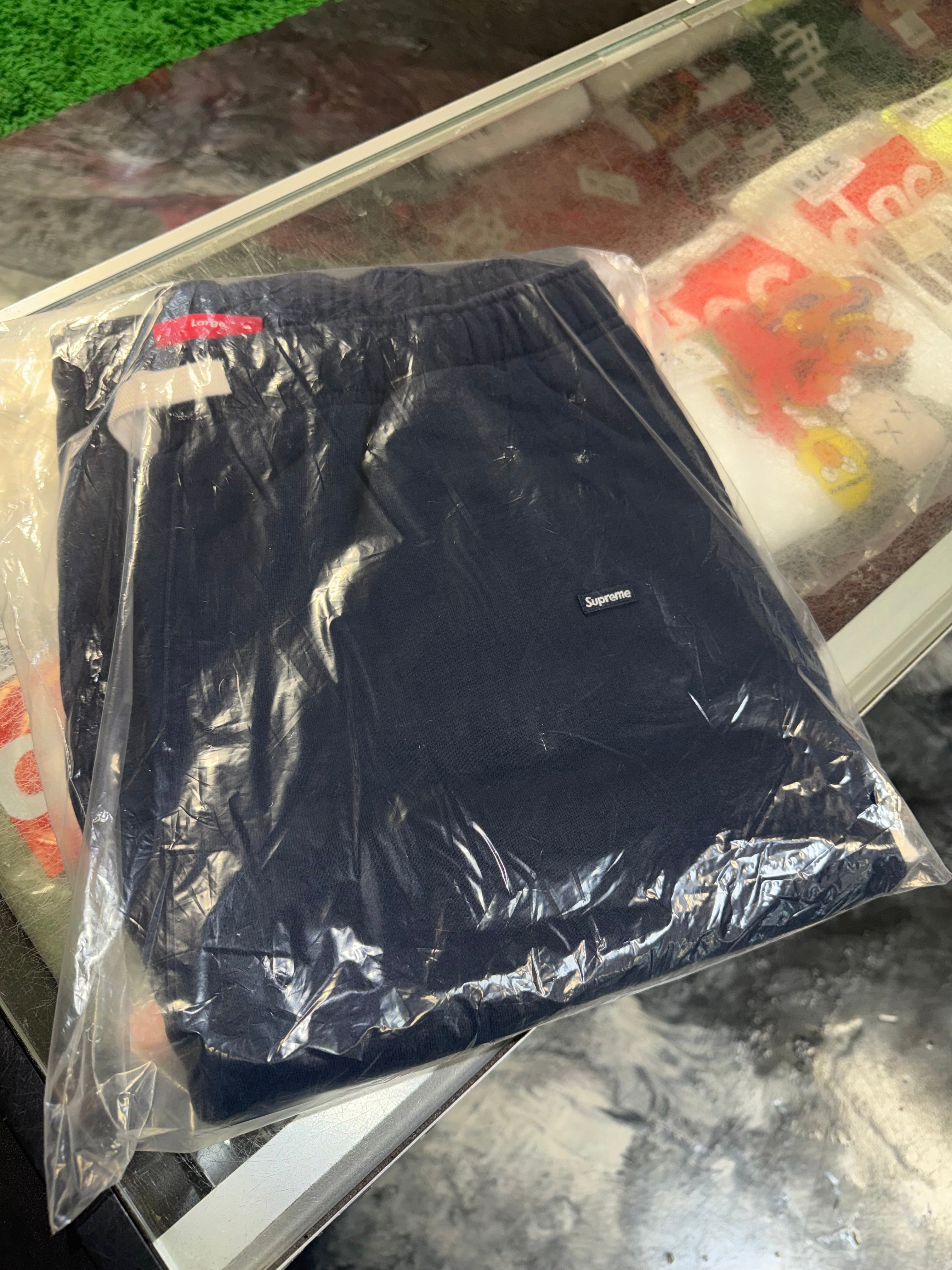 Size L Supreme Small Box Sweatpants “Navy” Brand New