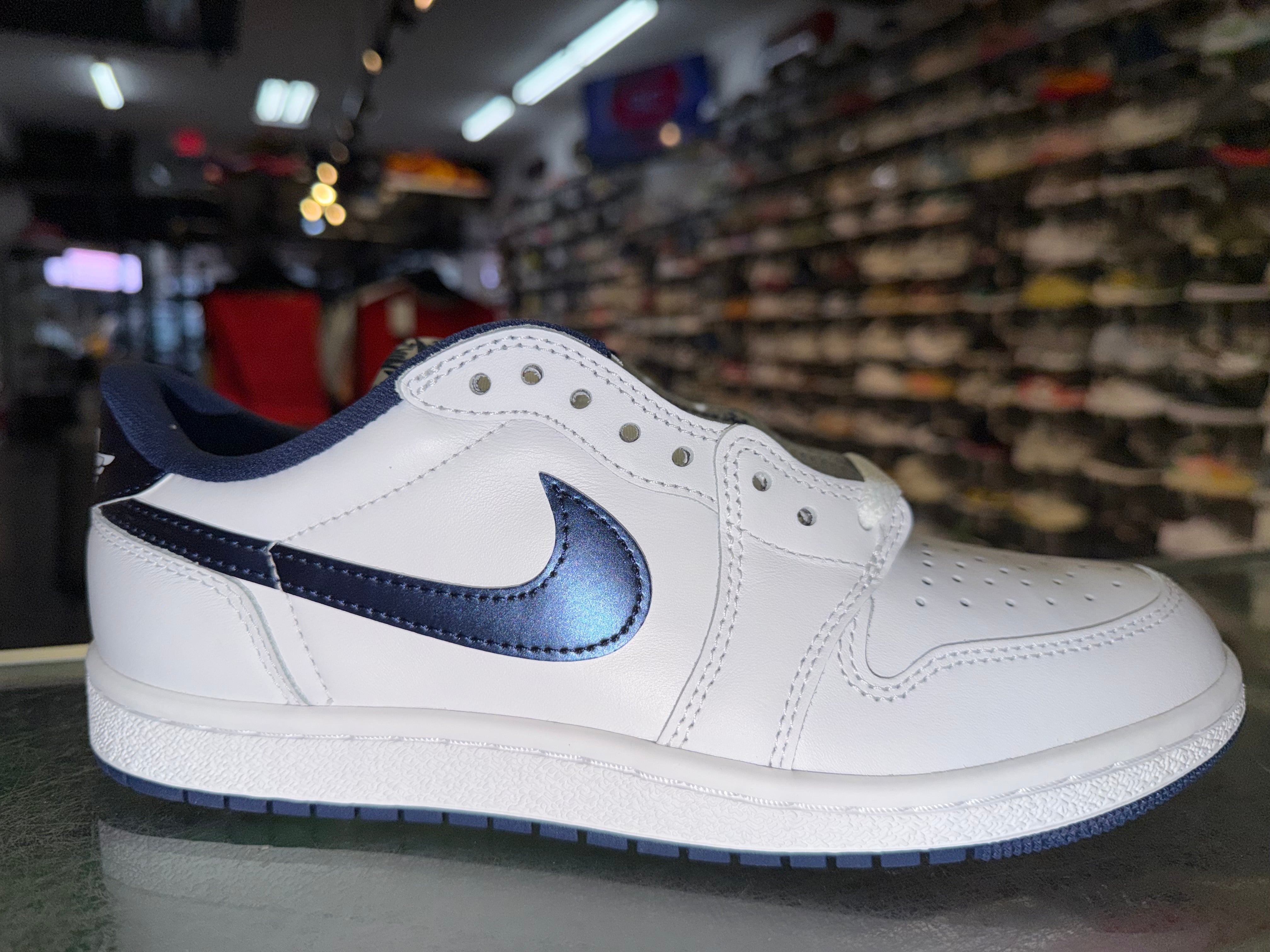 Size 8 Air Jordan 1 Low '85 "Metallic Blue" Brand New