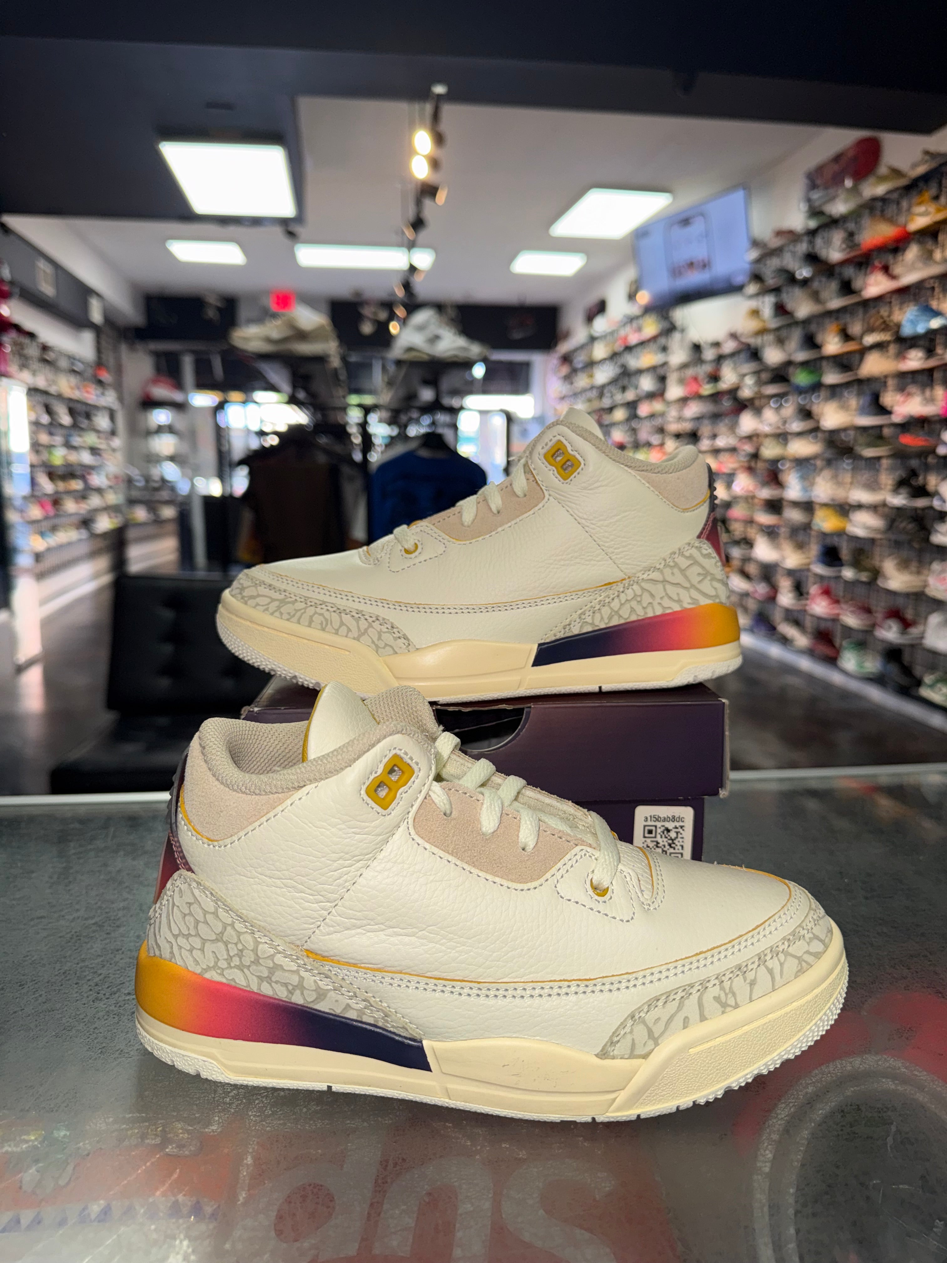 Size 3y Air Jordan 3 J Balvin "Medellin Sunset" (PS) Worn 1x