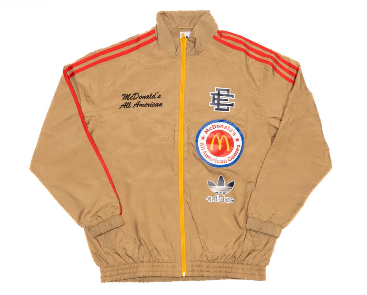 Size M Eric Emanuel x Adidas McDonald’s All American Track Zip-Up “Wheat” Brand New