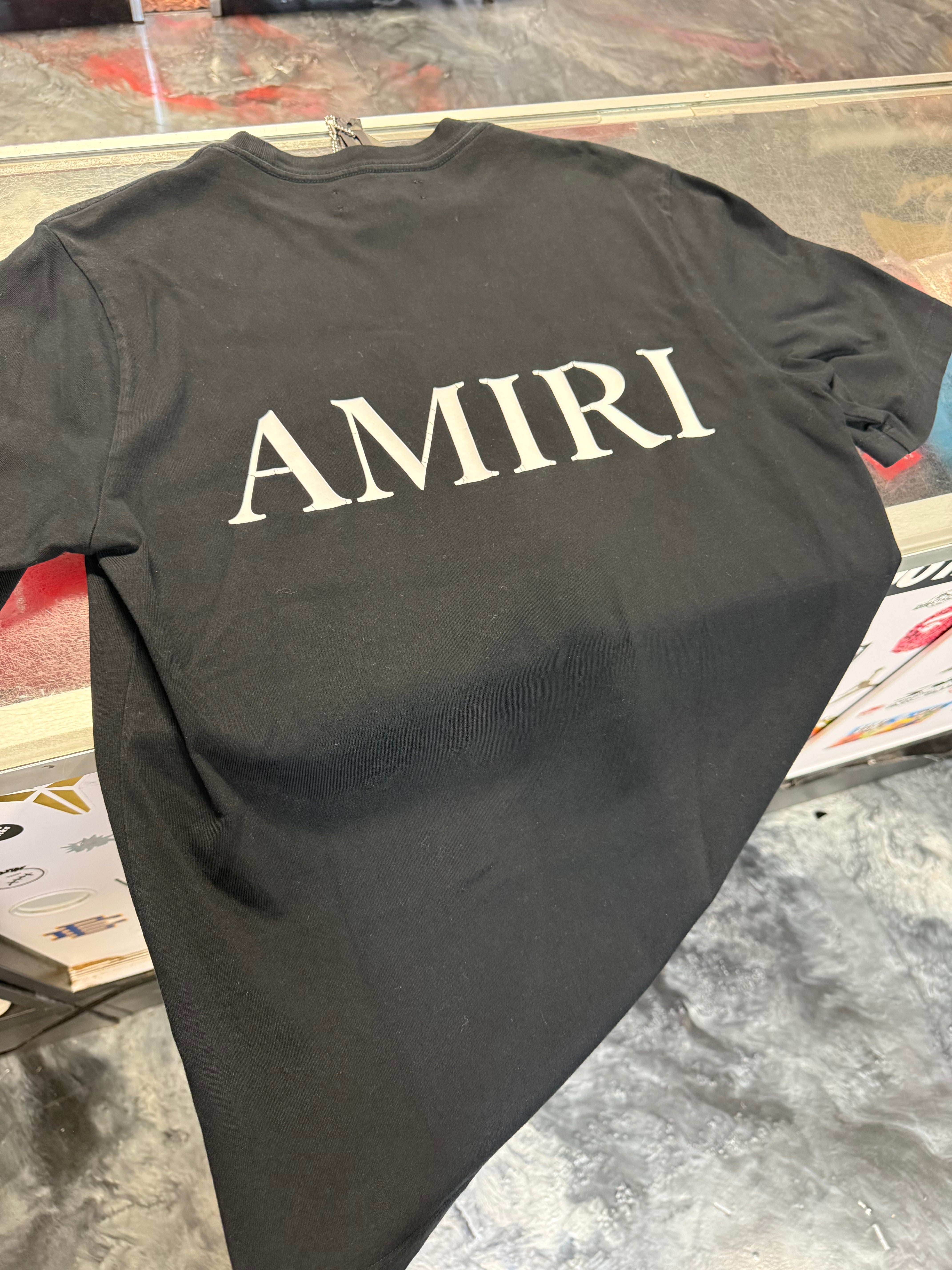 Size S (Fits M) Amiri MA Logo Tee “Black”