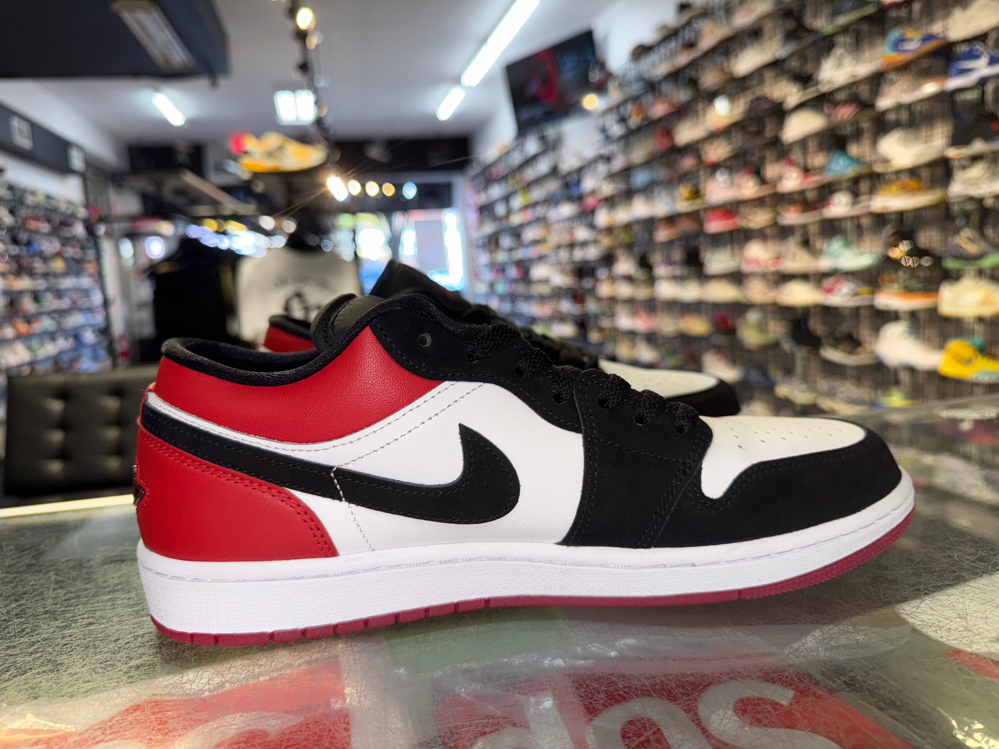 Size 9.5 Air Jordan 1 Low "Black Toe" 2025