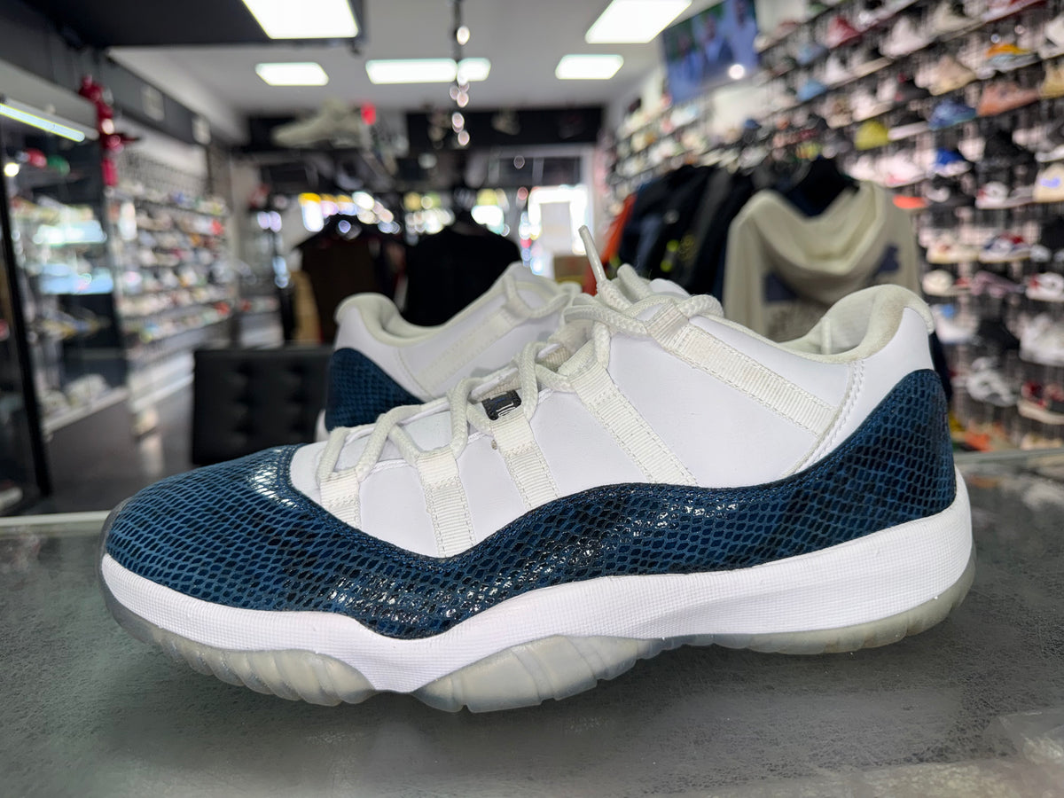 Size 10.5 Air Jordan 11 Low “Navy Snakeskin”