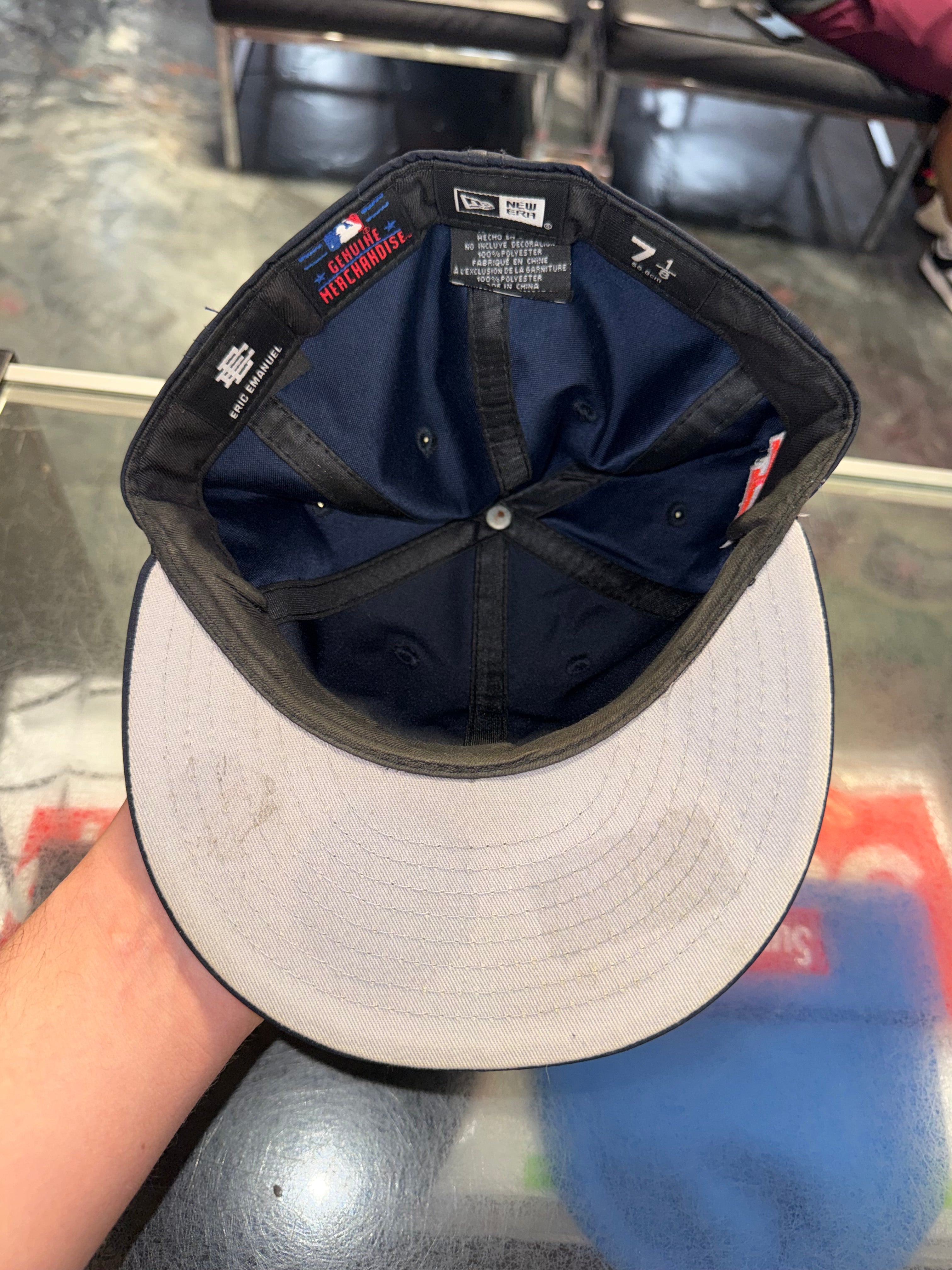 Size 7 1/8 Eric Emanuel New Era Yankee Fitted Hat “Nylon Navy