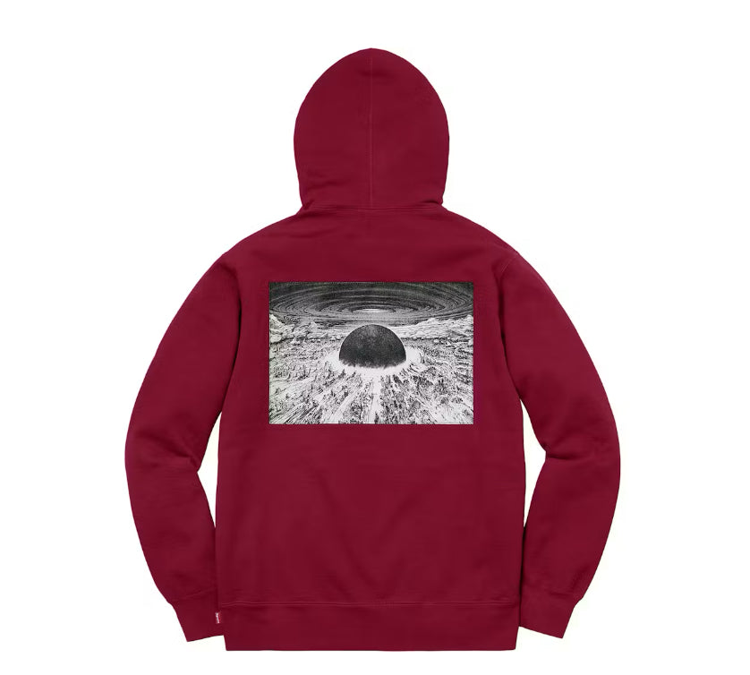Size M Supreme Akira Patches Hoodie “Cardinal”