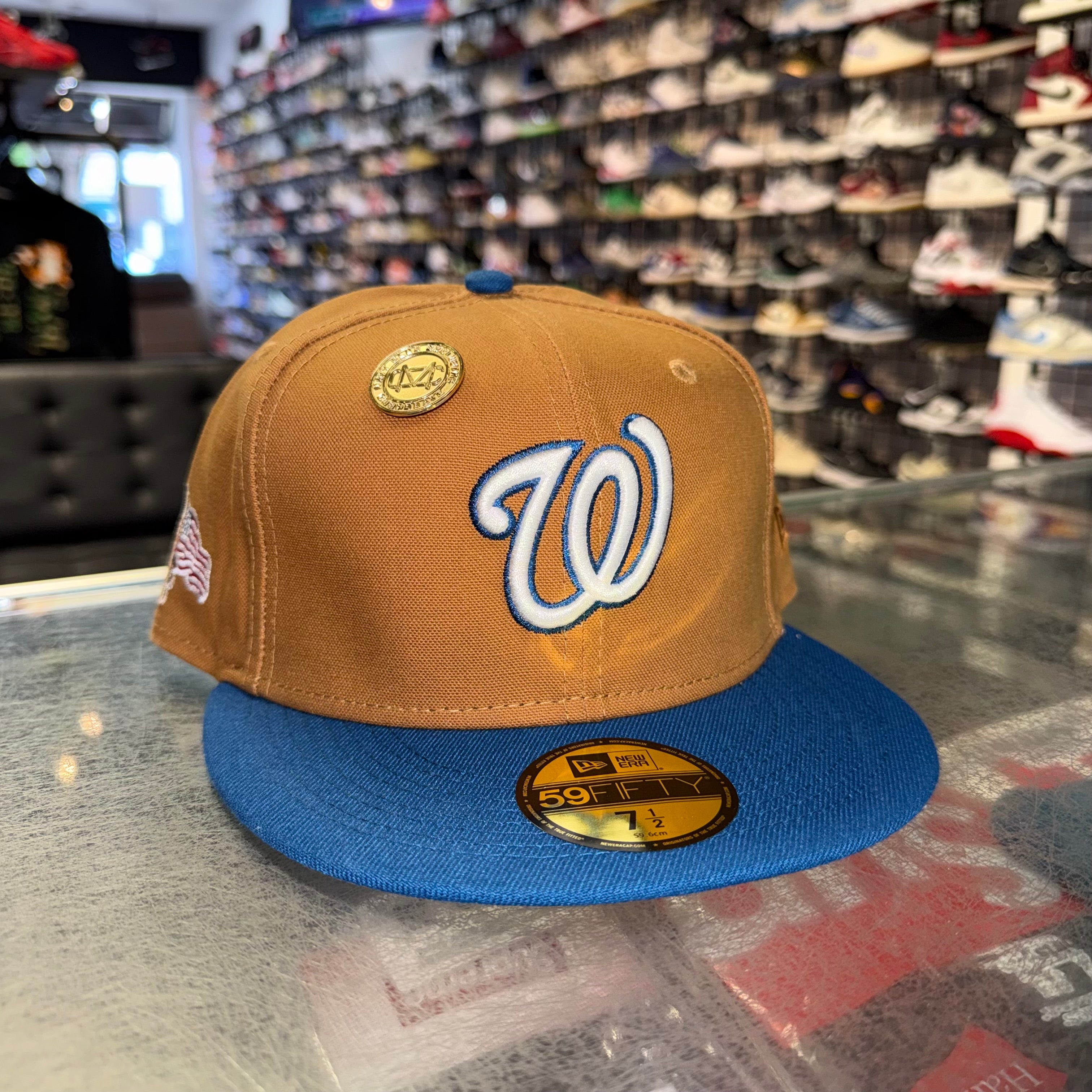 Size 7 1/2 New Era Fitted Hat “Nationals Wheat” Brand New
