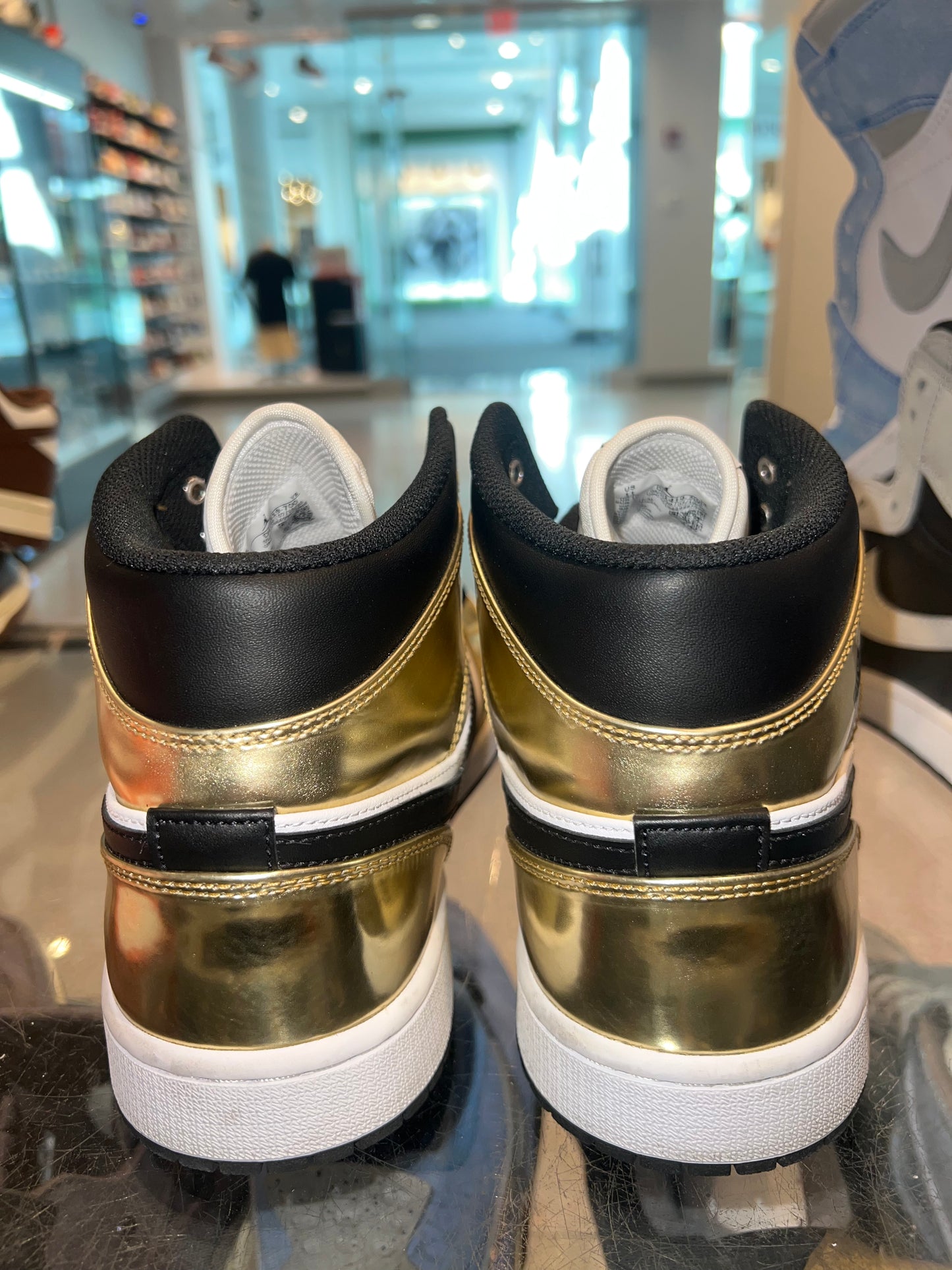 Size 11 Air Jordan 1 Mid “Metallic Gold” Worn 1x (Mall)