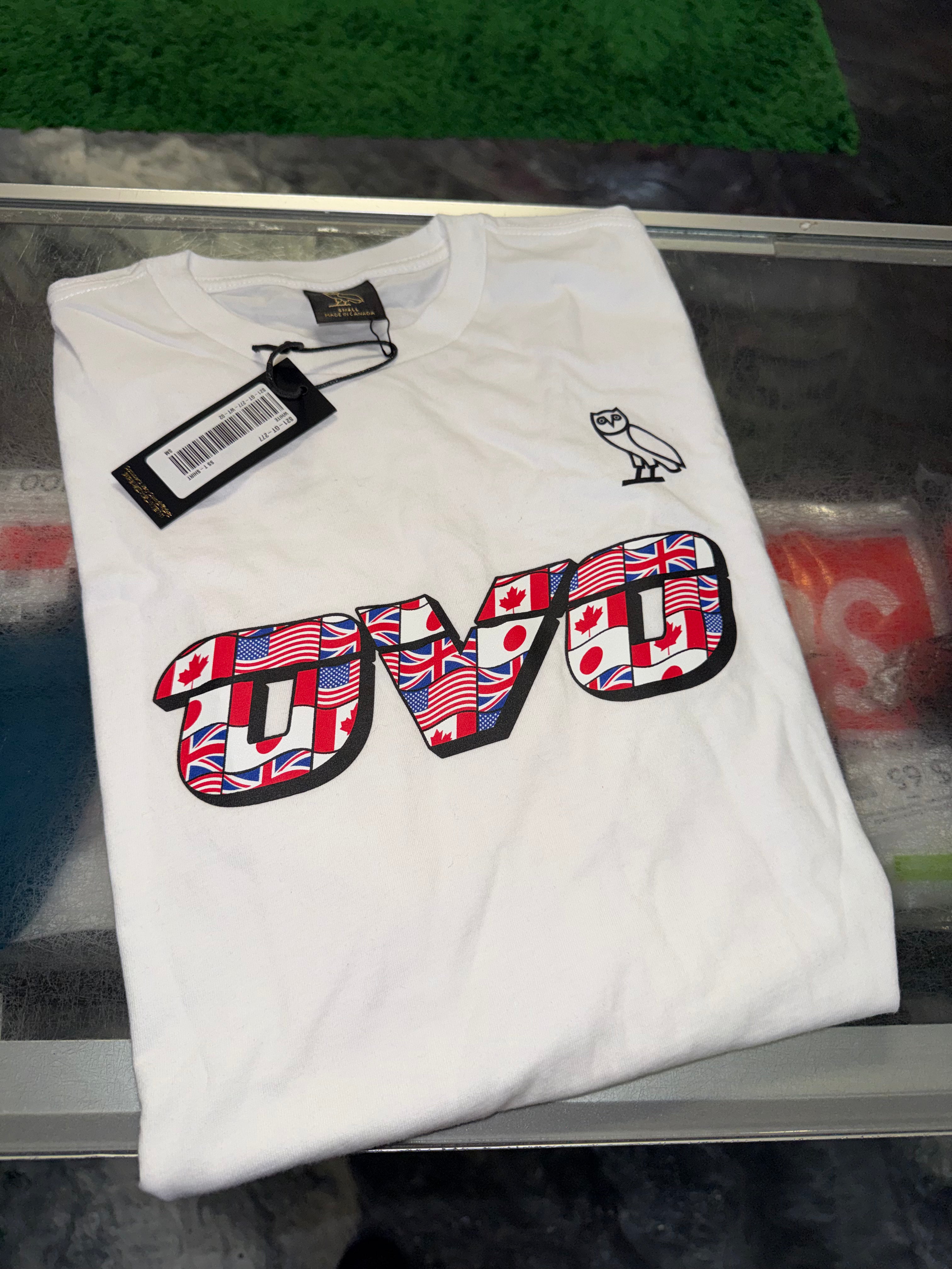 Size S OVO Flag Runner Tee “White” Brand New