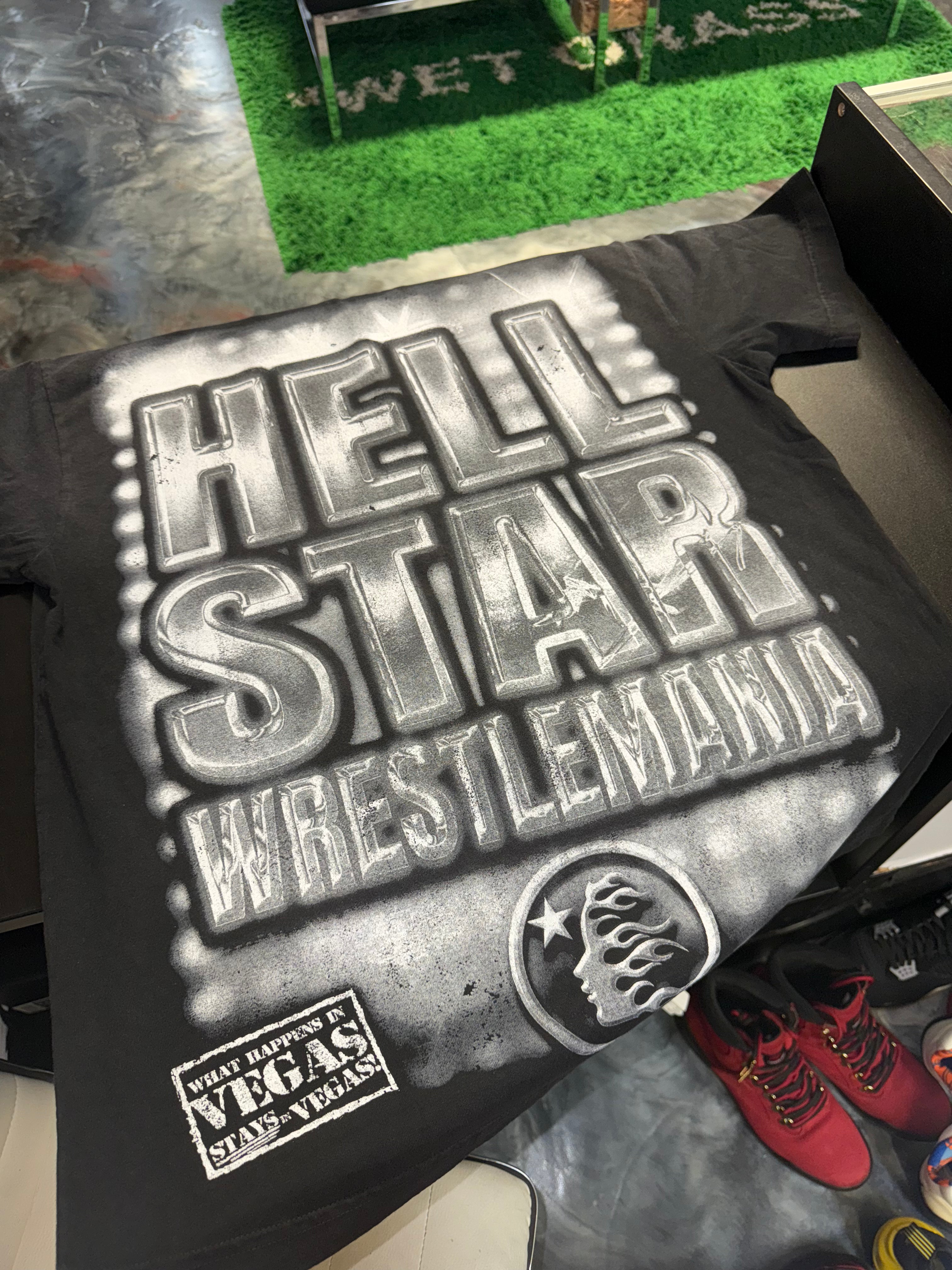 Size S Hellstar x WWE Wrestlemania Tee “Black” Brand New
