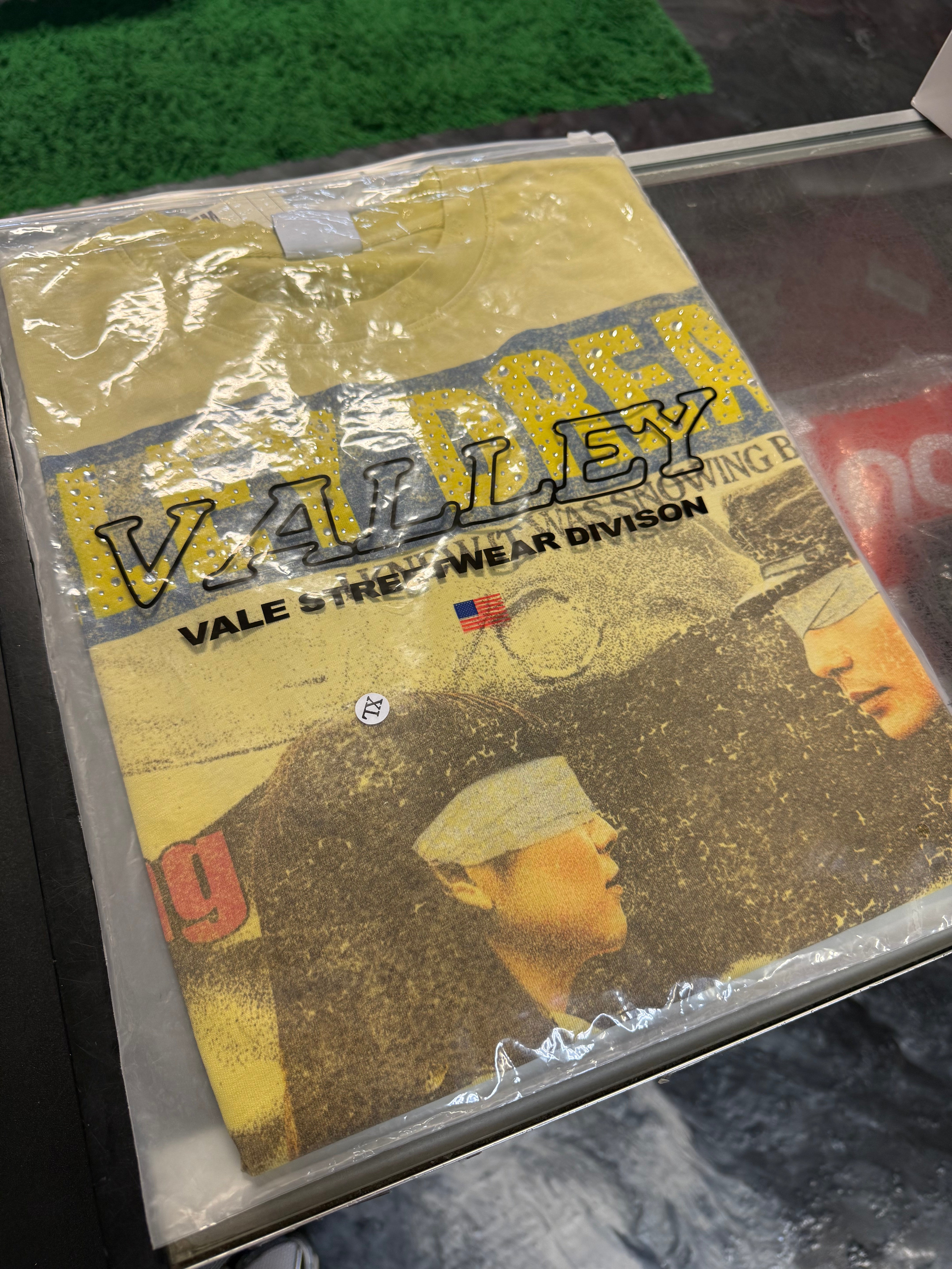 Size XL Vale Forever The Cross Bling Tee “Yellow/Multi” Brand New