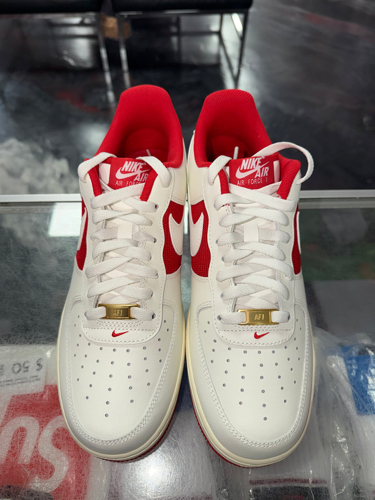Size 10.5 Air Force 1 Athletic Department "Sail University Red" Brand New