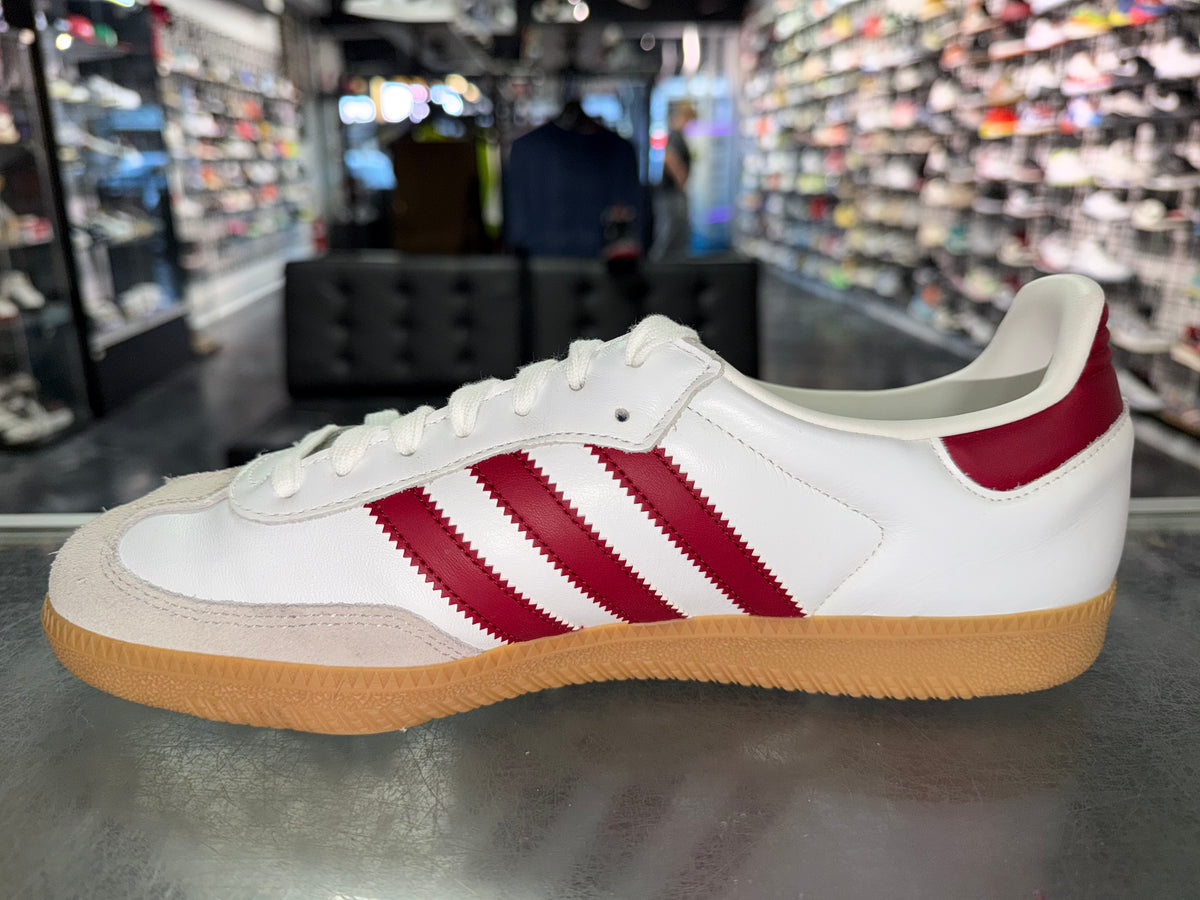Size 9.5 Adidas Samba OG "White Burgundy Gum"
