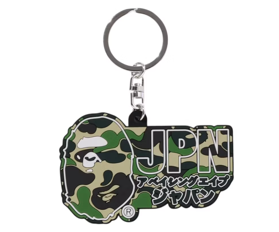 BAPE ABC Camo Japan Rubber Keychain