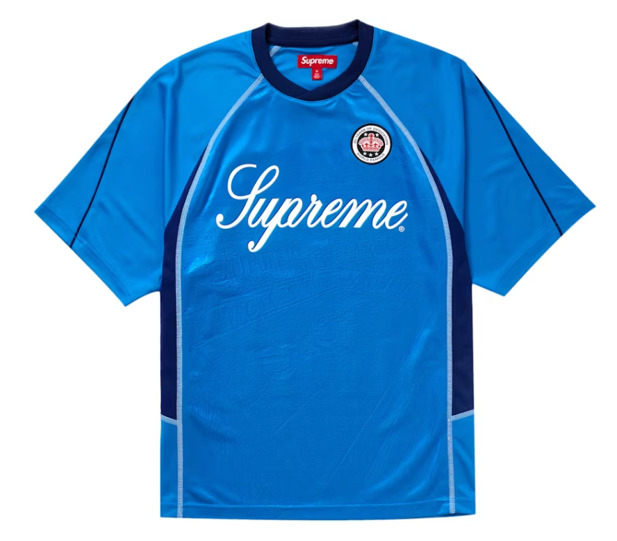 Size Large Supreme Jacquard Soccer Jersey "Blue" Brand New