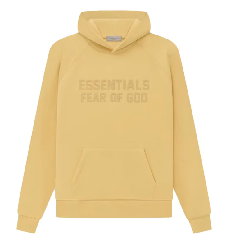 Size M Fear of God Essentials Hoodie "Light Tuscan"