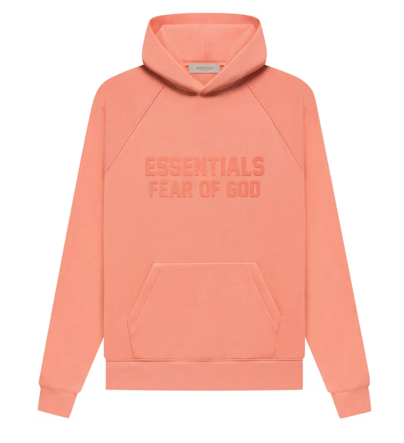 Size M Fear of God Essentials Hoodie "Coral"