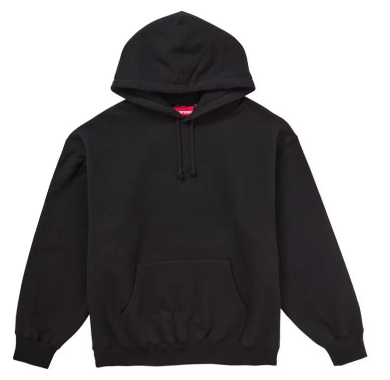 Size XXL Supreme Satin Applique Hooded Sweatshirt (FW24) "Black" Brand New