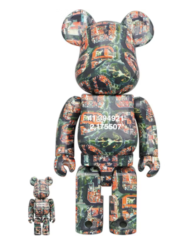 BE@RBRICK Benjamin Grant (Overview) "Barcelona" 100% & 400% Set - Brand New