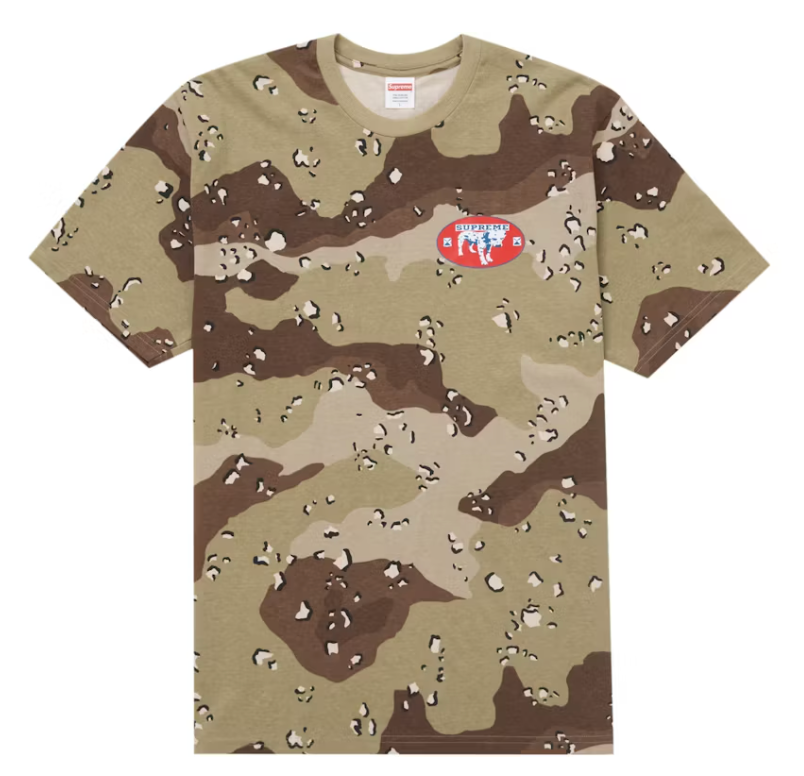 Size L Supreme Dalmatian Tee "Choco Camo" Brand New