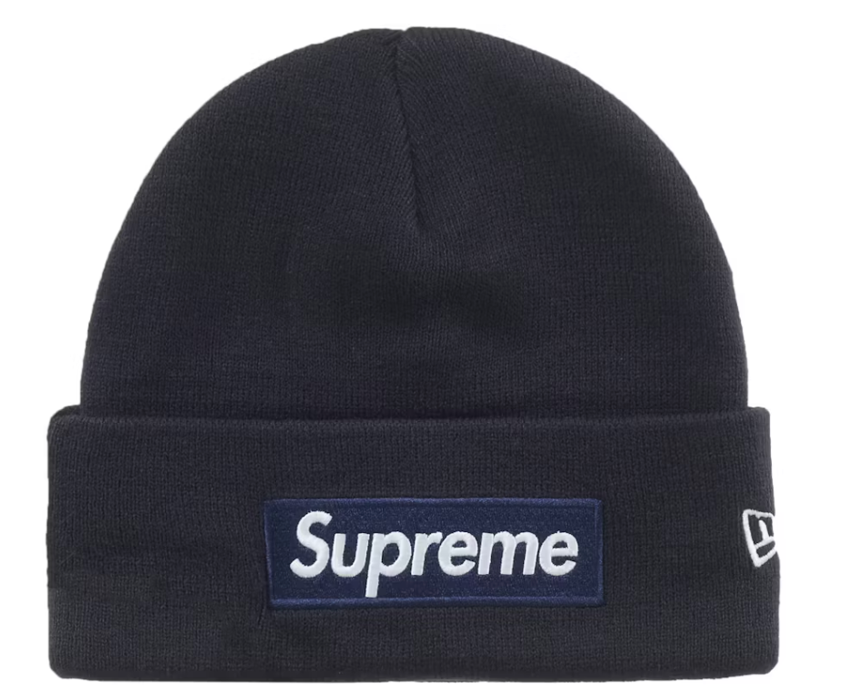Supreme New Era Box Logo Beanie (FW25) "Navy" Brand New