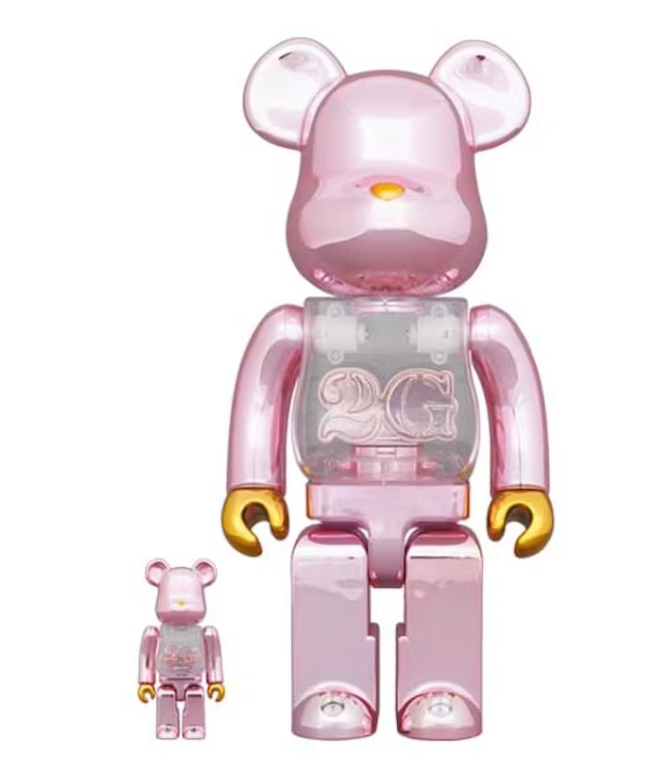 Bearbrick 2G Exclusive 100% & 400% Set "Pink Gold Chrome Ver."
