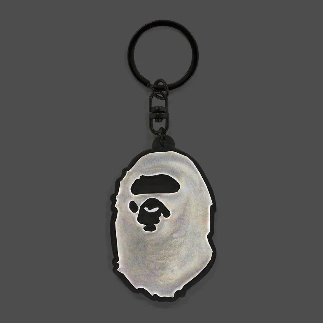 BAPE Head Reflective Keychain "Black" Brand New