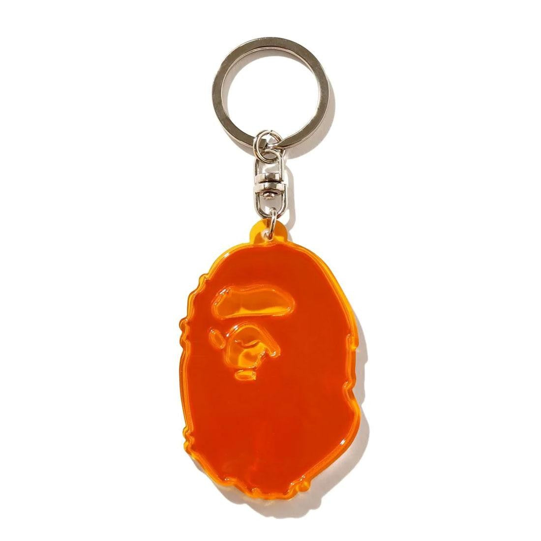 BAPE Head Reflective Keychain "Orange" Brand New